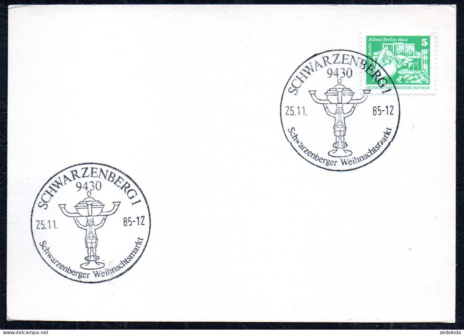 G0618 - Schwarzenberg - Sonderstempel - Weihnachtsmarkt - 1e Jour – FDC (feuillets)