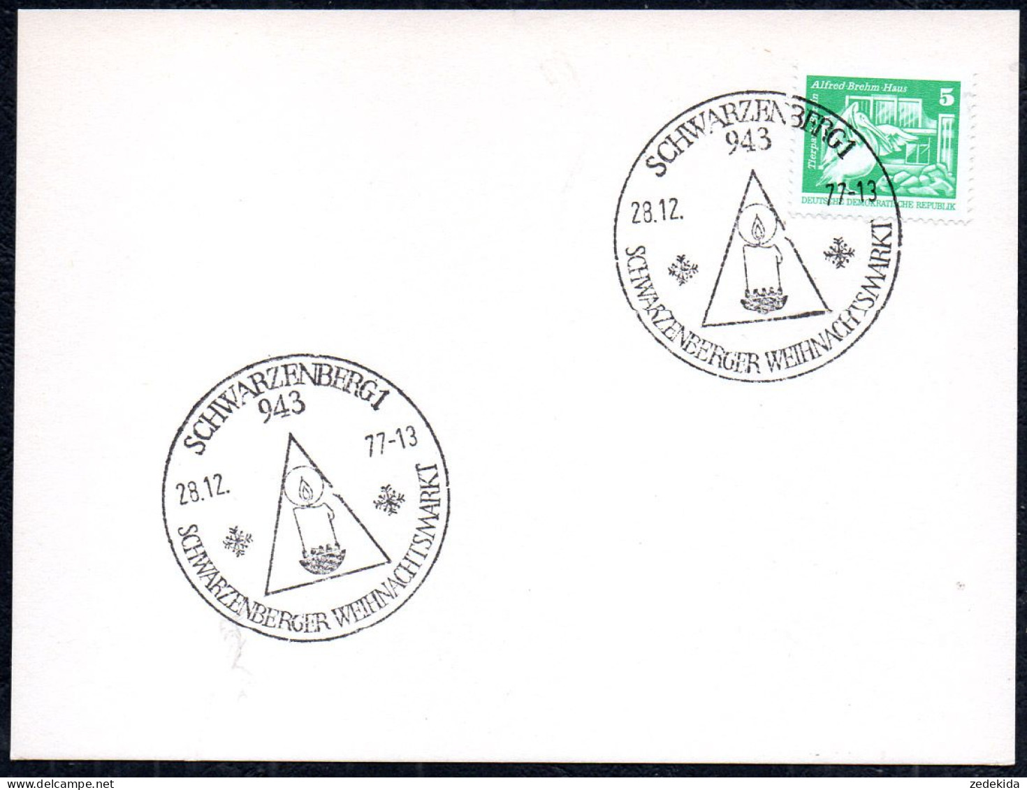 G0617 - Schwarzenberg - Sonderstempel - Weihnachtsmarkt - 1. Tag - FDC (Ersttagblätter)