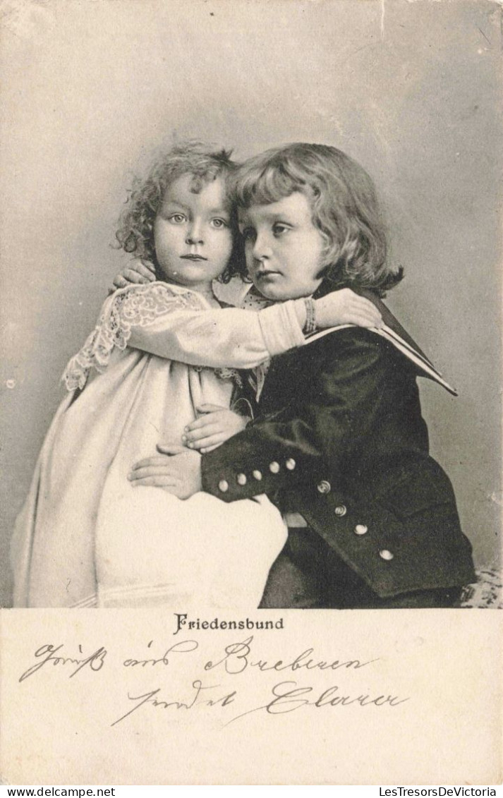 ENFANT - Portrait - Friedensbund - Deux Enfant S'enlaçant - Carte Postale Ancienne - Portraits