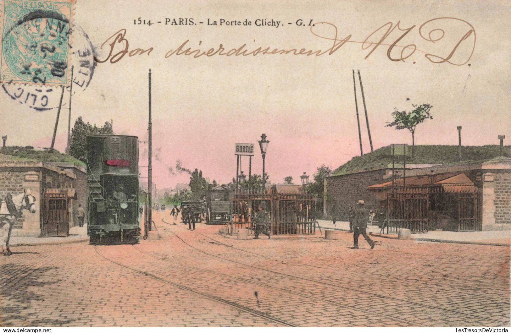 FRANCE - Paris - La Porte De Clichy - Carte Postale Ancienne - Squares