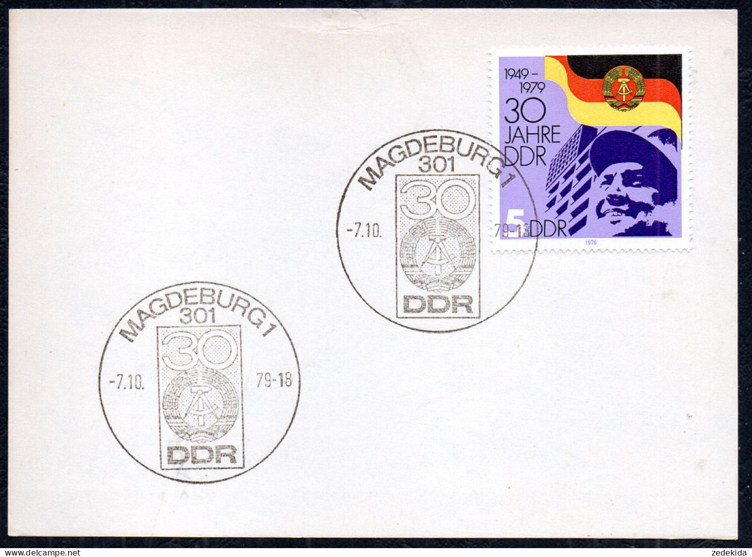 G4609 - Magdeburg - Sonderstempel - 30 Jahre DDR - 1st Day – FDC (sheets)