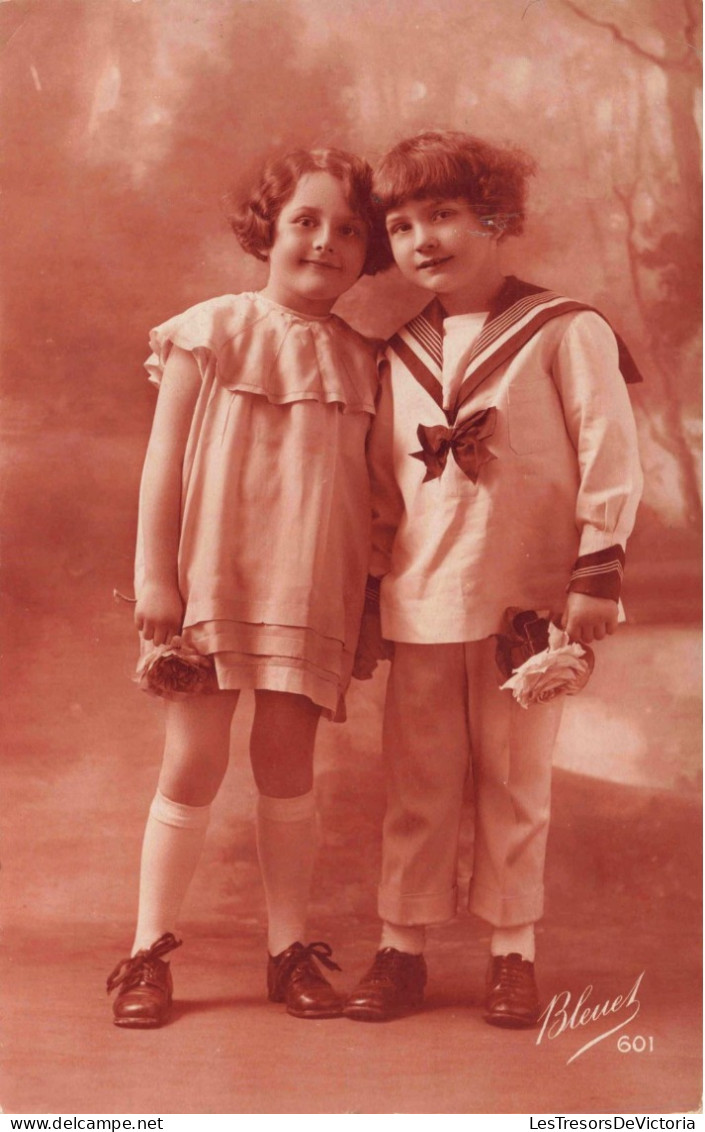 ENFANT - Portraits - Deux Enfants Habillés En Marins -  Carte Postale Ancienne - Portraits