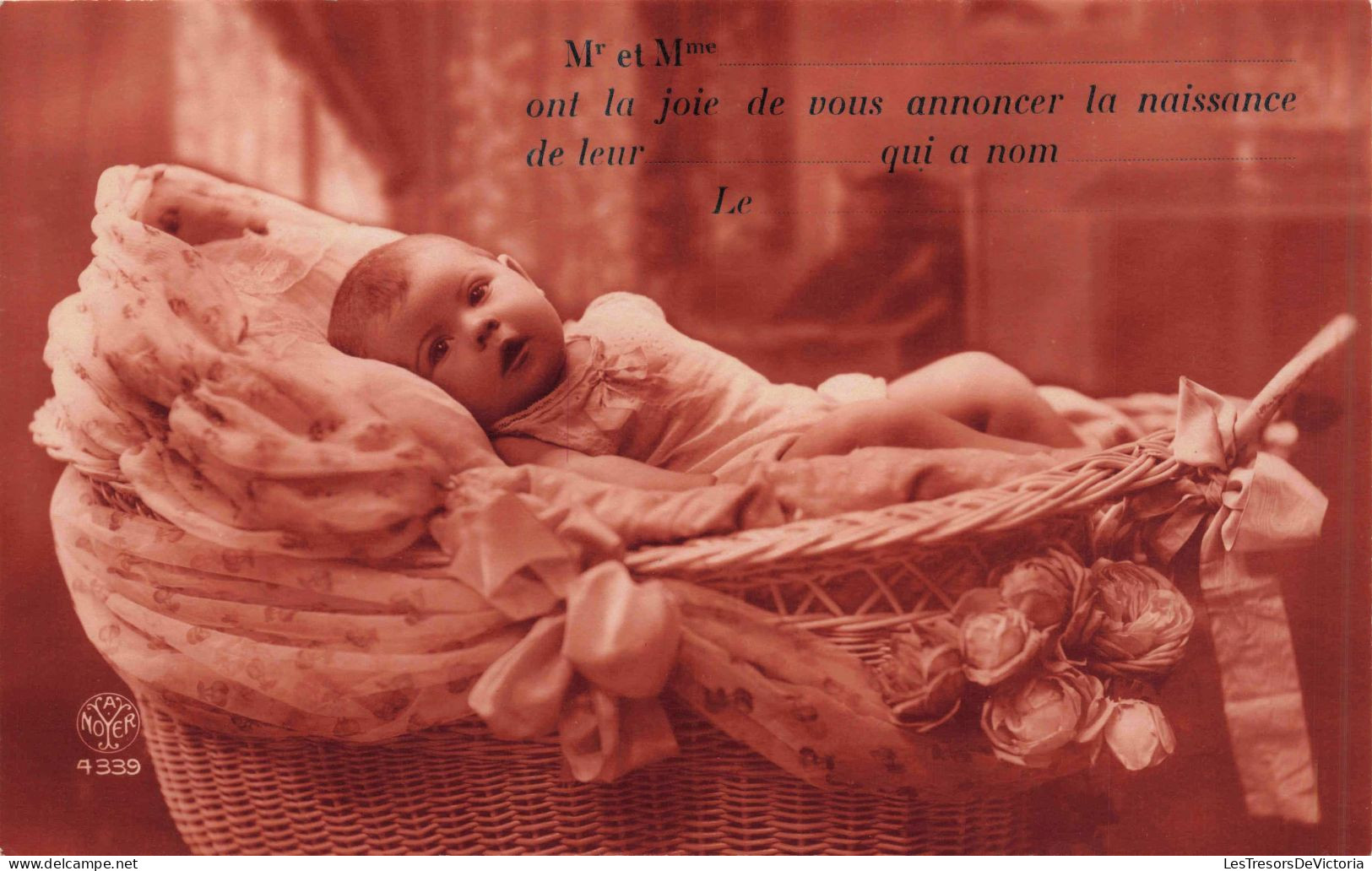 ENFANT - Portraits - Avis De Naissance - Mr Et Mme Ont L'honneur De Vous Annoncer La Naissance -  Carte Postale Ancienne - Portraits