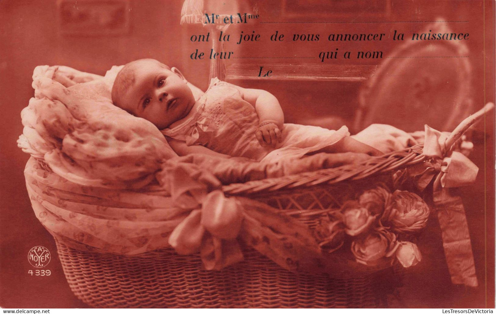 ENFANT - Portraits - Avis De Naissance - Mr Et Mme Ont L'honneur De Vous Annoncer La Naissance -  Carte Postale Ancienne - Portraits