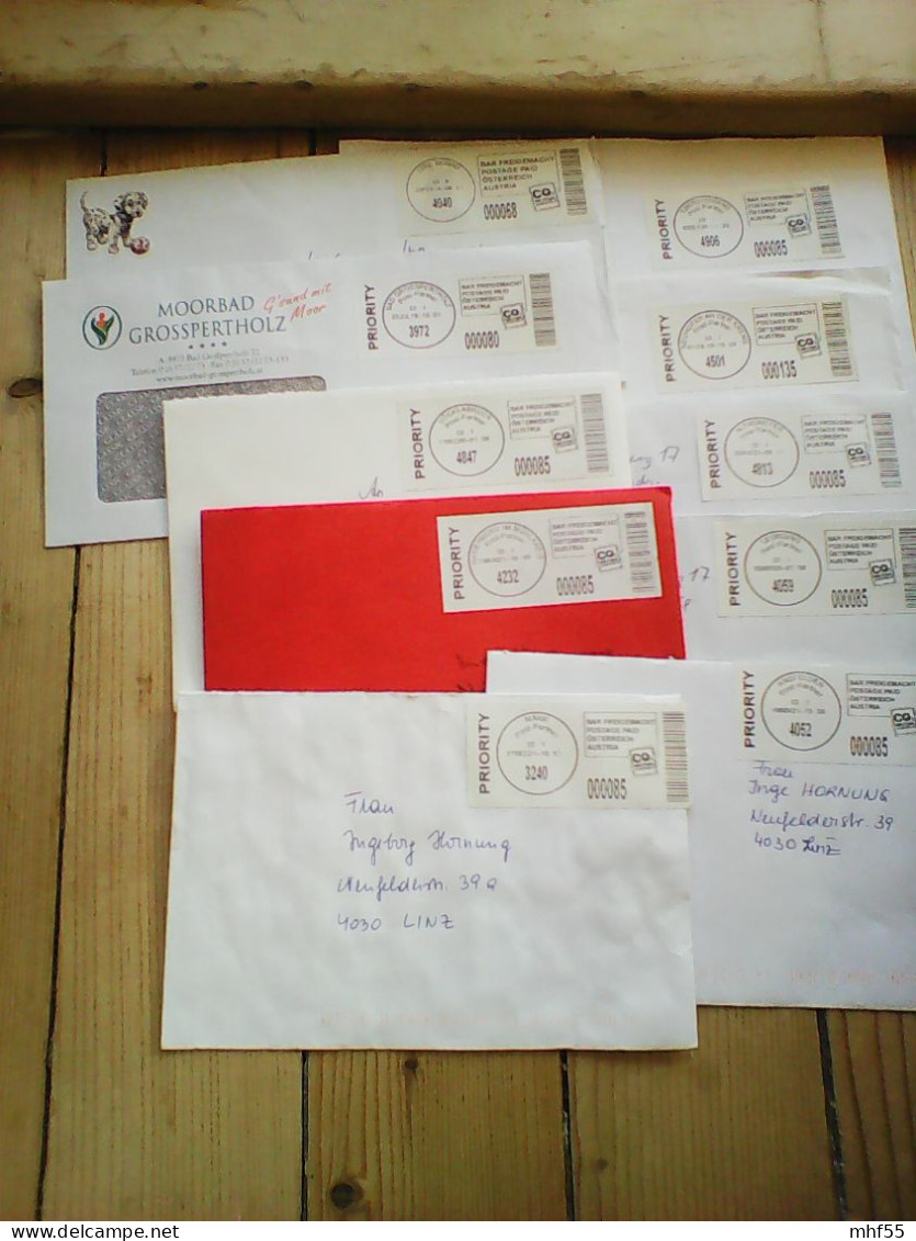 10 Priority - Briefe Österreich Mit Label - Storia Postale