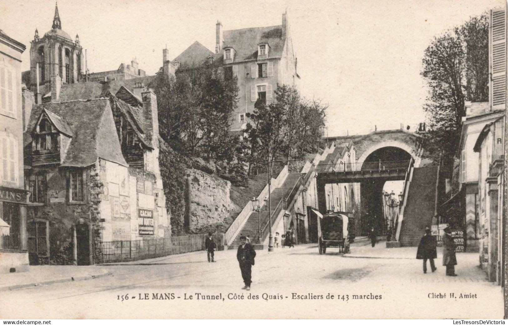 FRANCE - Le Mans - Le Tunnel, Côté Des Quais - L'Escaliers De 143 Marches -  Carte Postale Ancienne - Le Mans