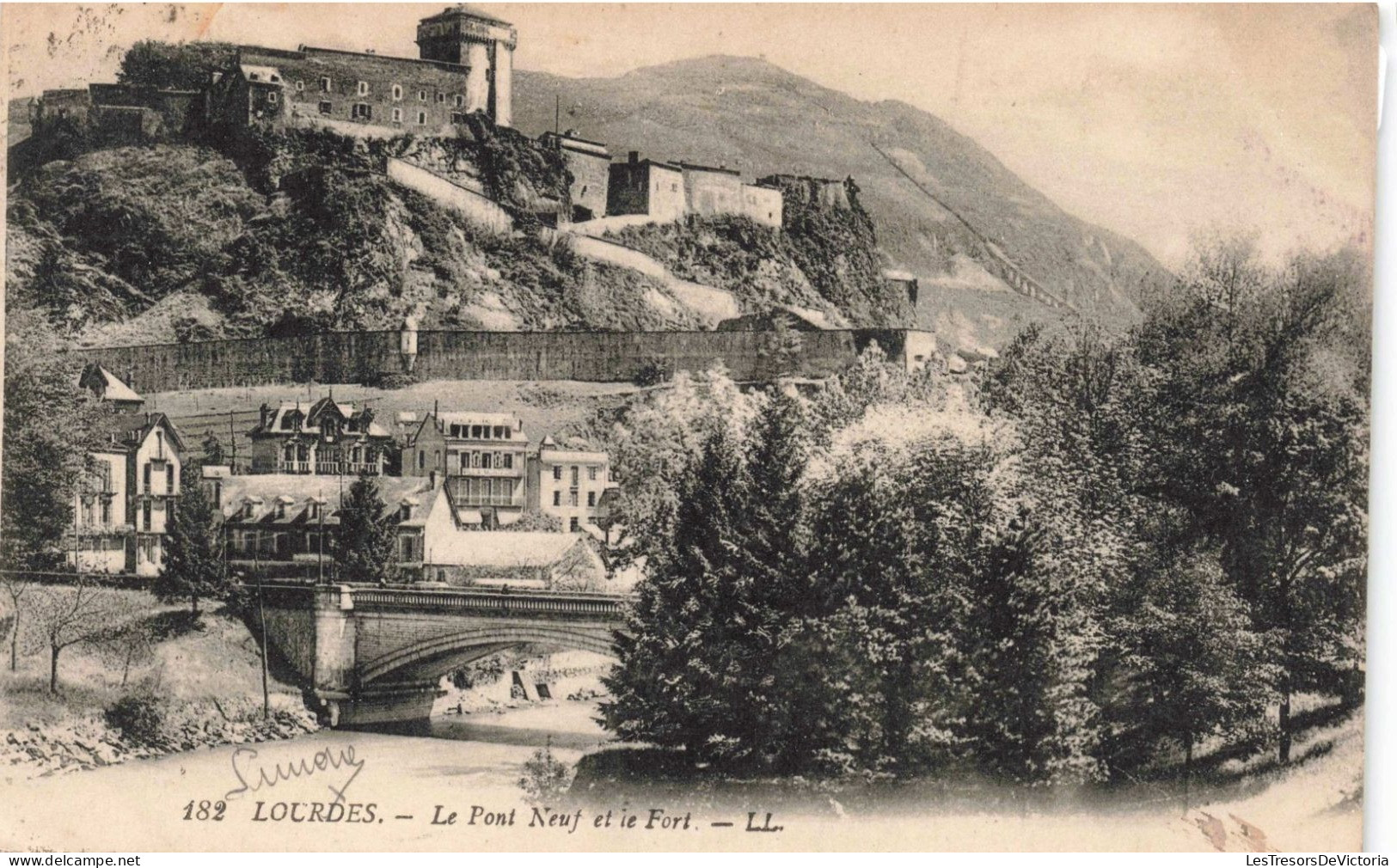 FRANCE - Lourdes - Le Pont Neuf Et Le Fort - LL -  Carte Postale Ancienne - Lourdes
