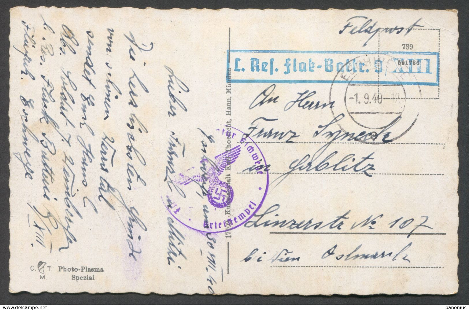 ESCHWEGE GERMANY, FELDPOST Year 1940 - Eschwege