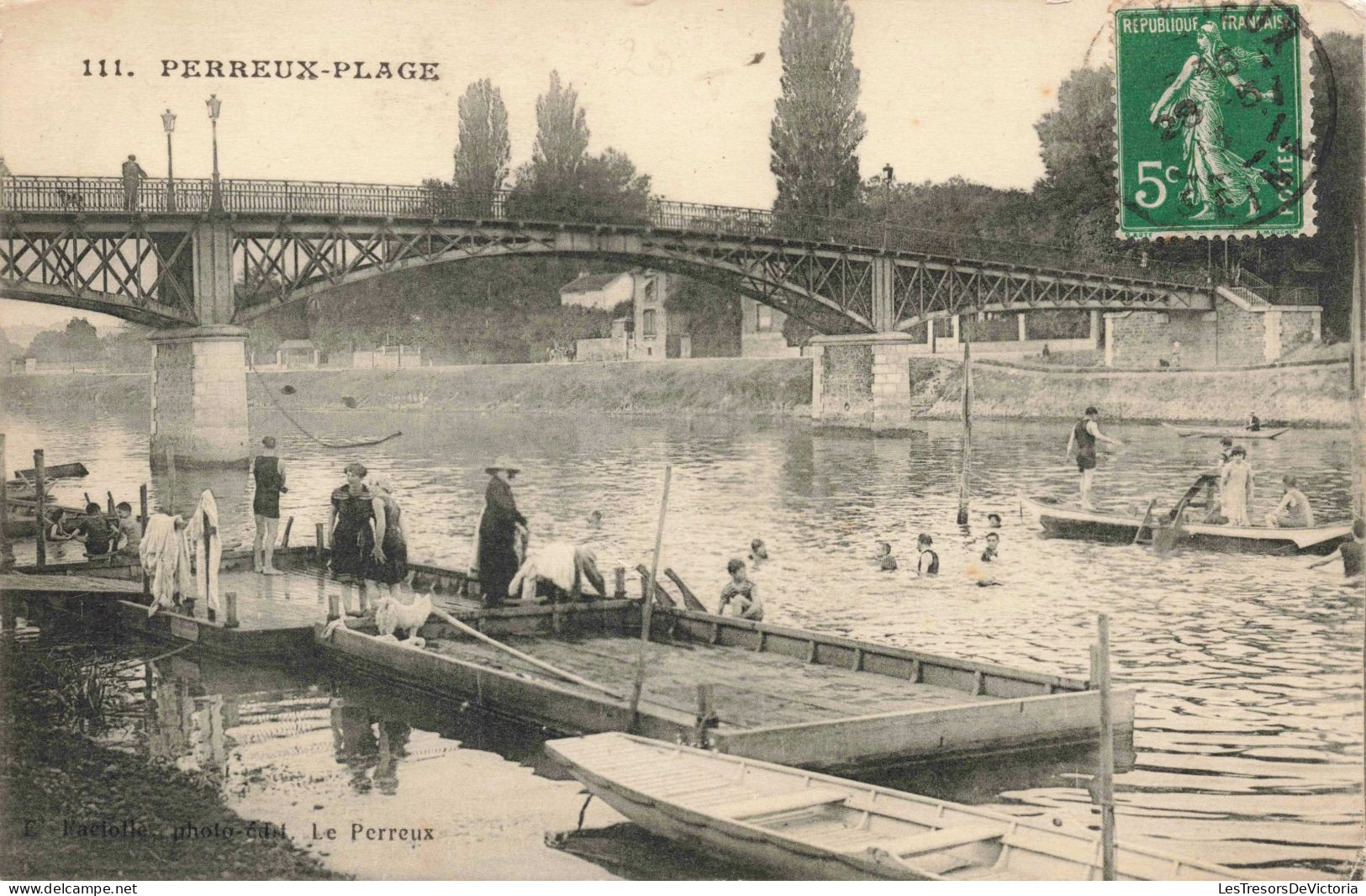 FRANCE - Loire - Perreux - Plage - Carte Postale Ancienne - Roanne