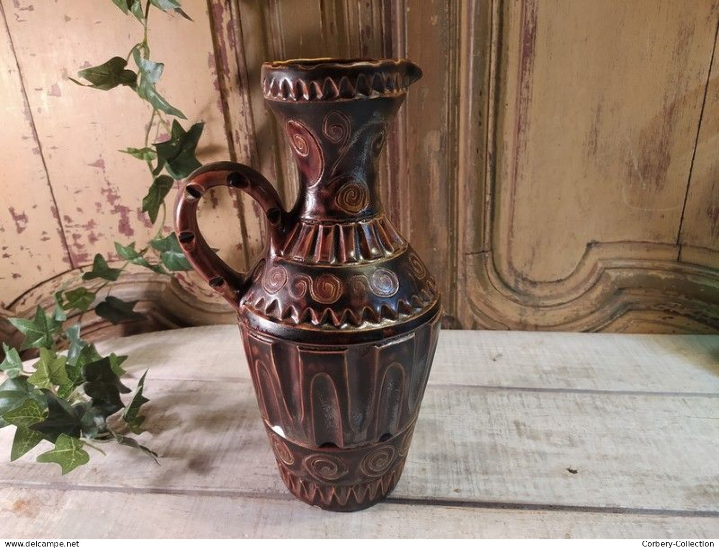 Ancien Vase Pichet Céramique Marius Bessone Vallauris - Vallauris (FRA)