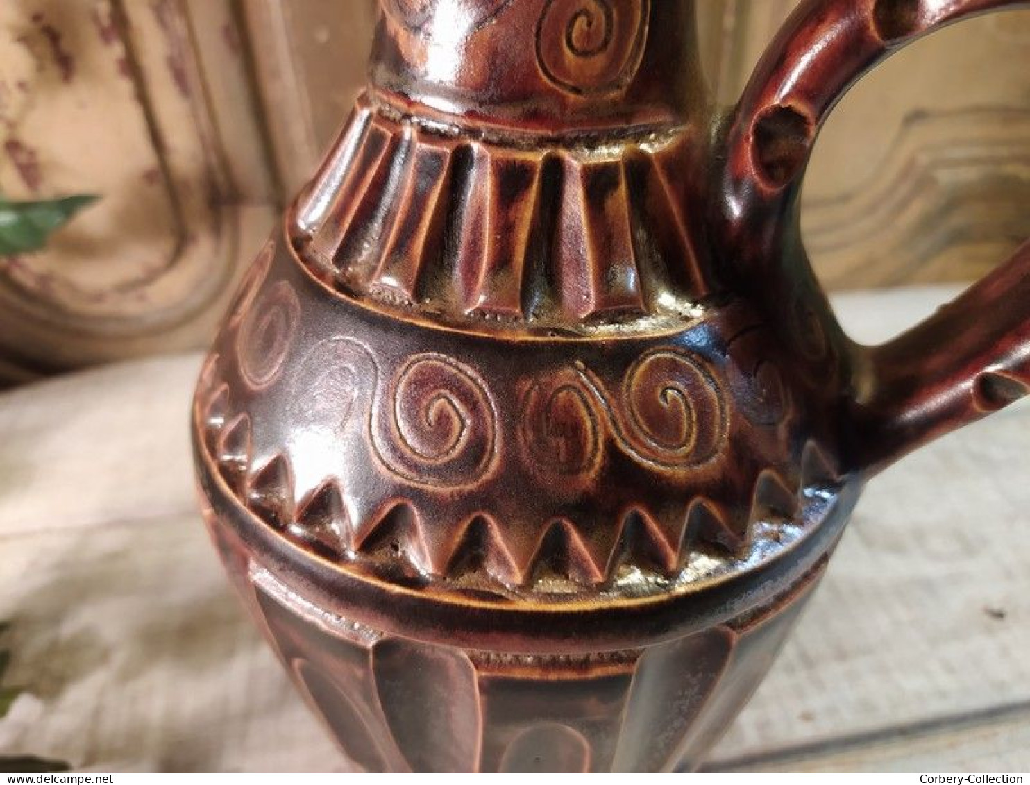 Ancien Vase Pichet Céramique Marius Bessone Vallauris