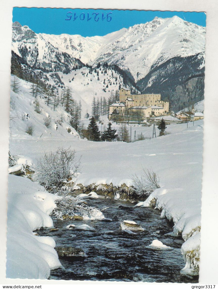 D4041) Wintersportplatz NAUDERS - Schloß Naudersberg Gegen Kreuzjoch  - Fluss Stark Verschneite Ansicht - Nauders