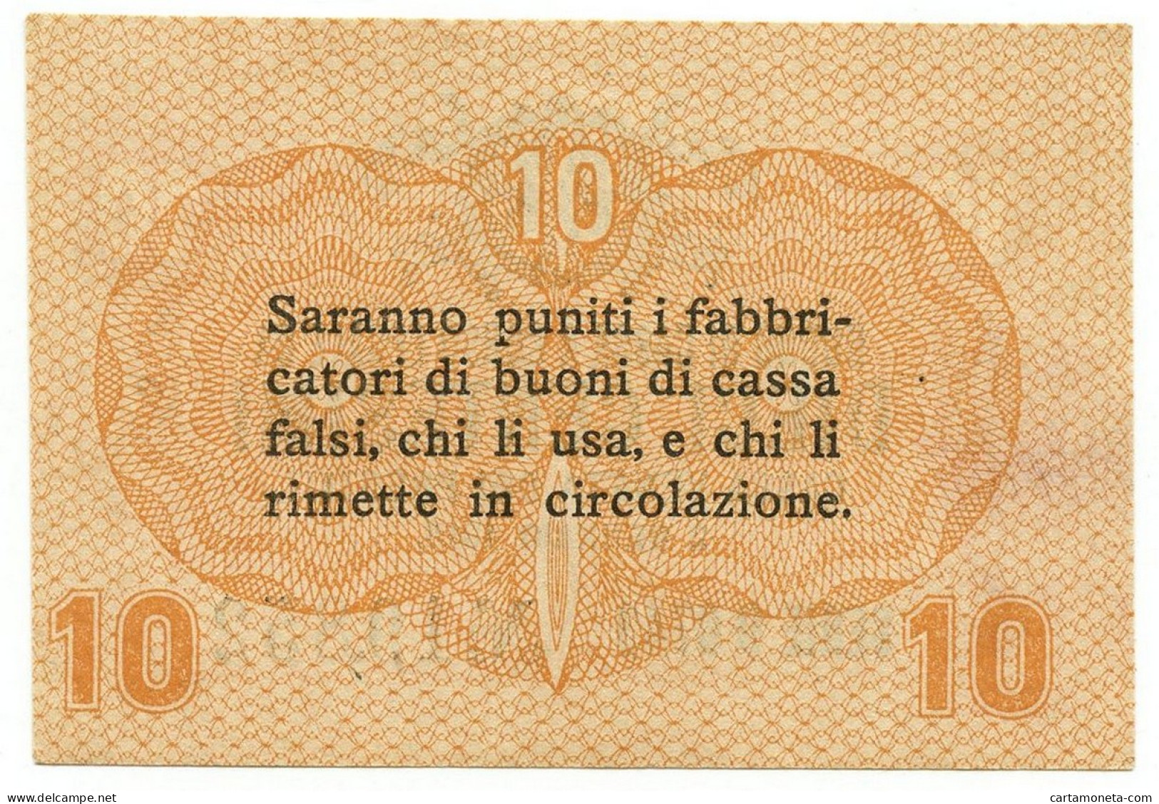 10 CENTESIMI CASSA VENETA DEI PRESTITI OCCUPAZIONE AUSTRIACA 02/01/1918 SUP - Austrian Occupation Of Venezia