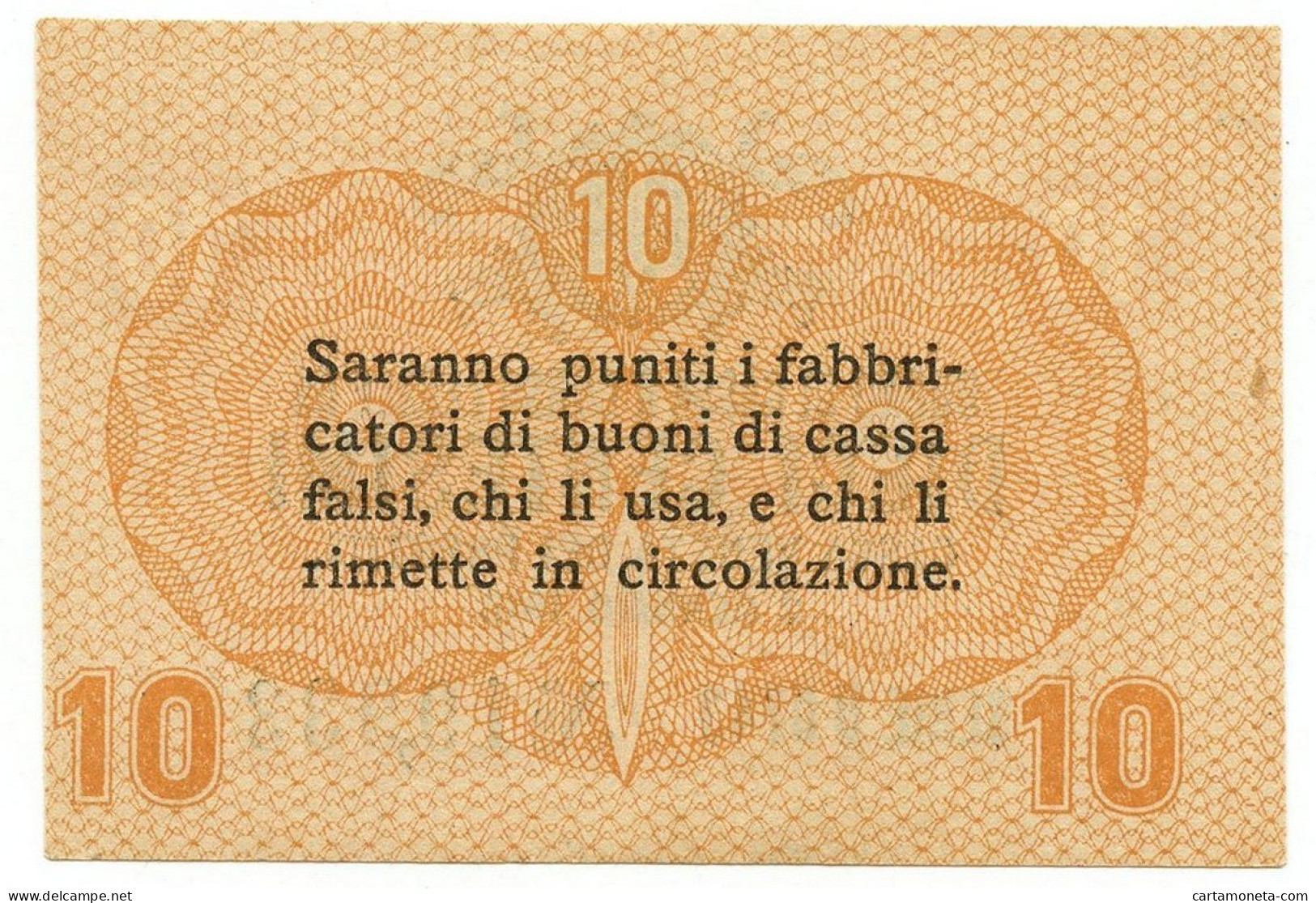 10 CENTESIMI CASSA VENETA DEI PRESTITI OCCUPAZIONE AUSTRIACA 02/01/1918 QFDS - Austrian Occupation Of Venezia