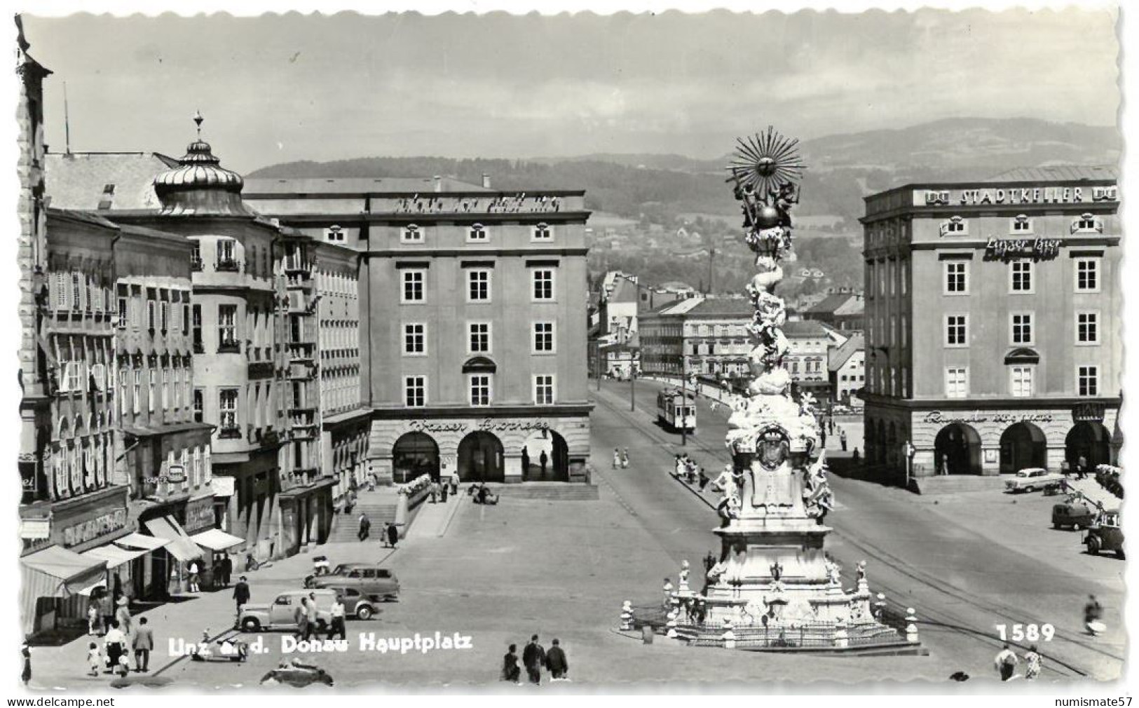 CPA  LINZ AN D. DONAU - Hauptplatz - Verlag A. Winkler , Linz N°1589 - Linz