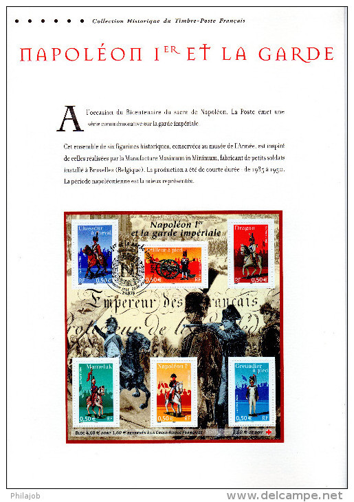 2004 " NAPOLEON 1er ET LA GARDE IMPERIALE " Sur Document Philatélique Officiel De 4 Pages  N° YT BF 72. DPO à Saisir !!! - Napoleón