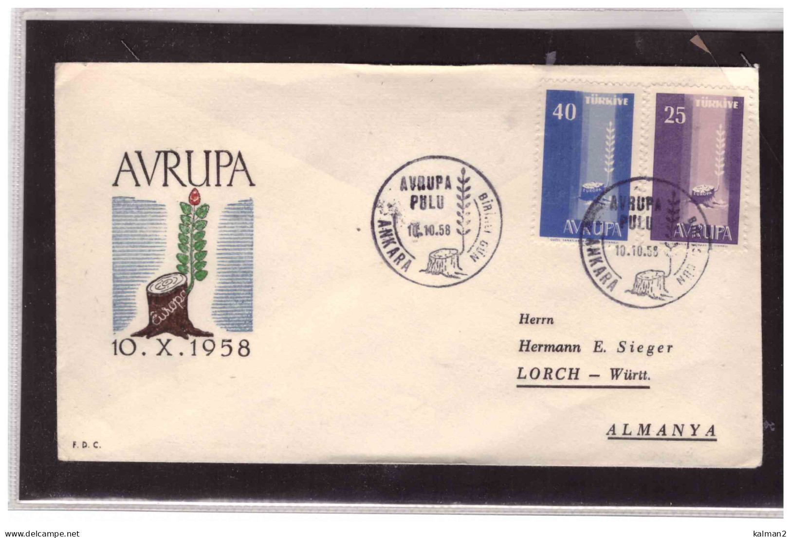 TEM17875 -  GIRO COMPLETO  FDC  EUROPA CEPT 1958