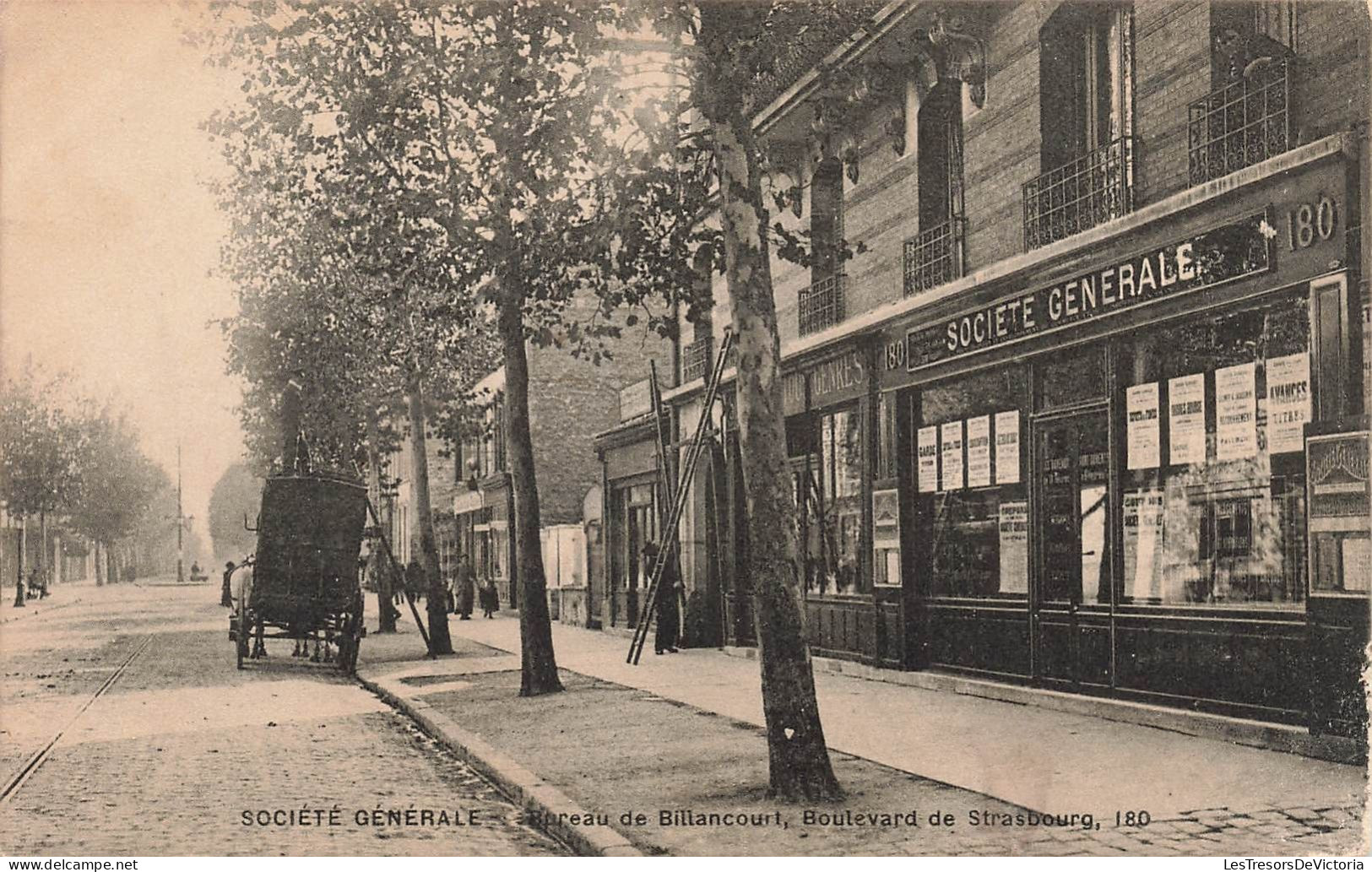 France Billancourt - Société Générale Bureau De Billancourt, Boulevard De Strasbourg - Carte Postale Ancienne - Boulogne Billancourt