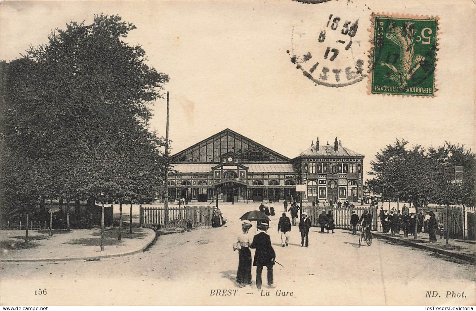 France  - Brest - La Gare - Animé - Imp. Phot. Neurdein Et Cie - Carte Postale Ancienne - Brest