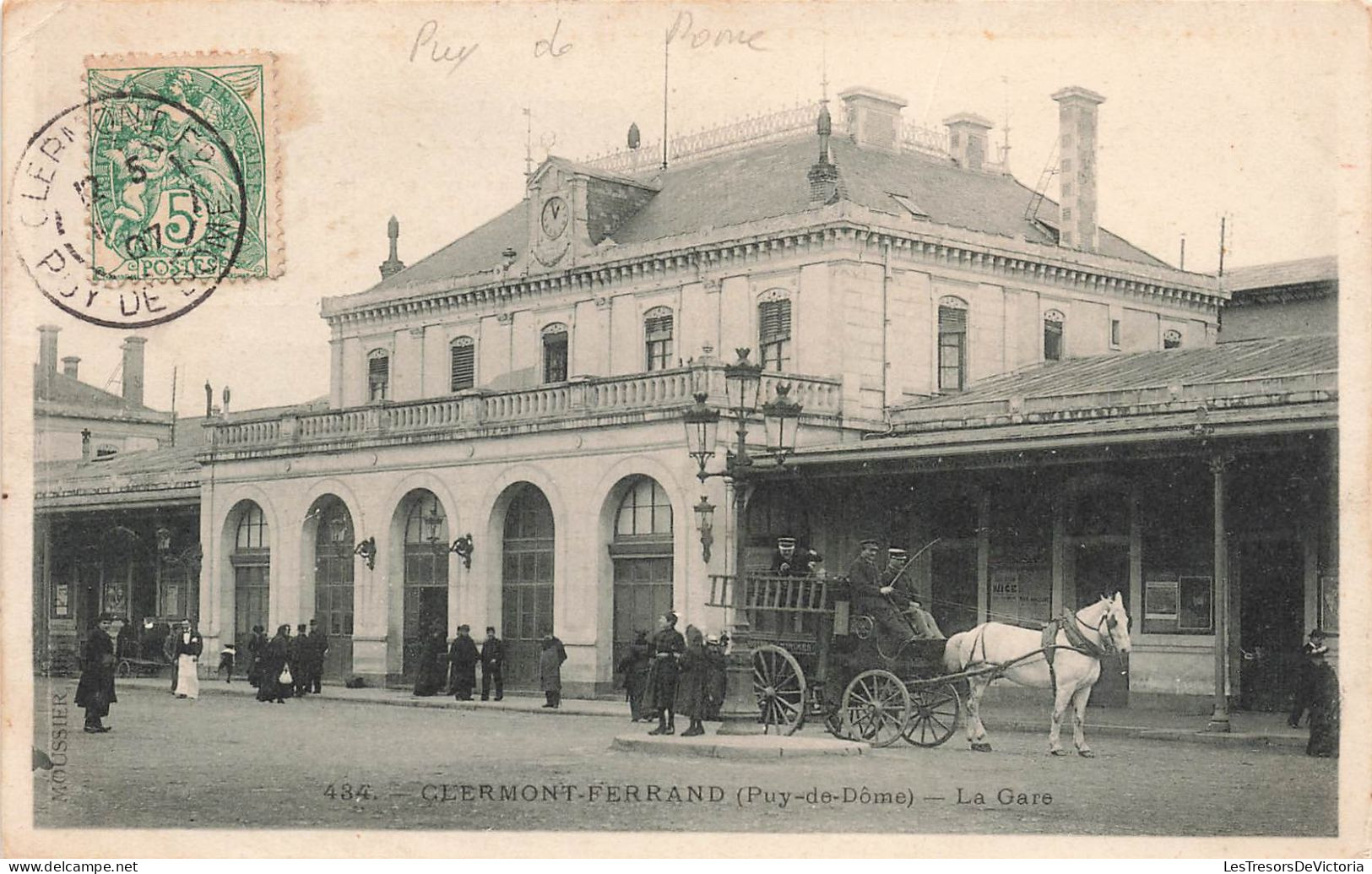 France  - Clermont Ferrand - La Gare - Attelage - Moussier - Carte Postale Ancienne - Clermont Ferrand