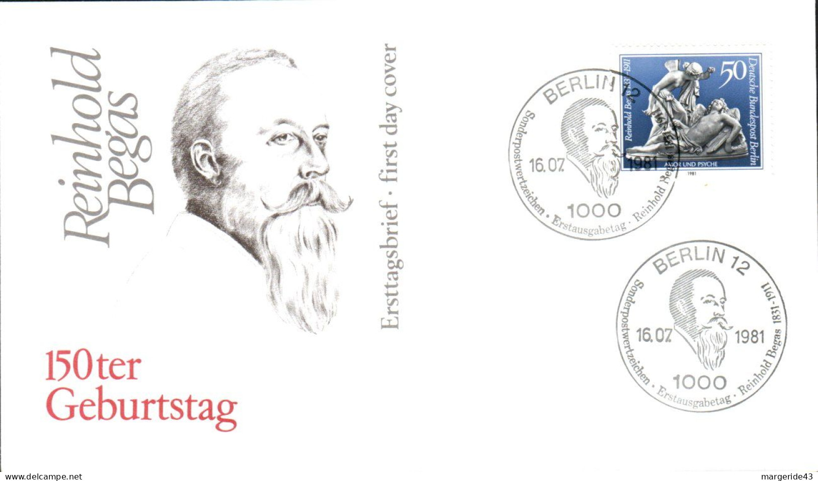 BERLIN FDC 1981 150 ANS REINHOLD BEGAS - 1981-1990