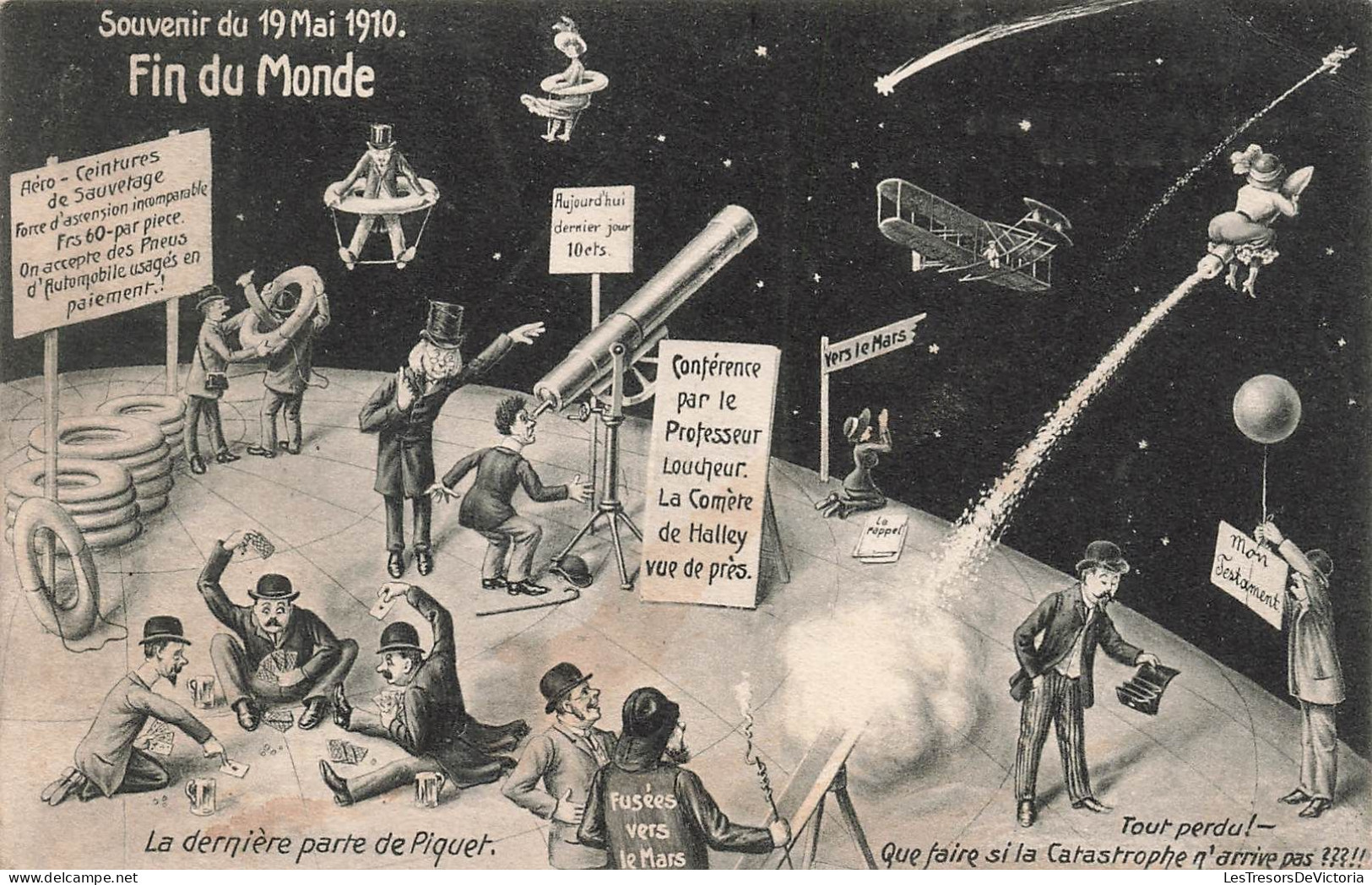Humour - Souvenir Du 19 Mai 1910 - Fin Du Monde - Satirique  - Carte Postale Ancienne - Humour