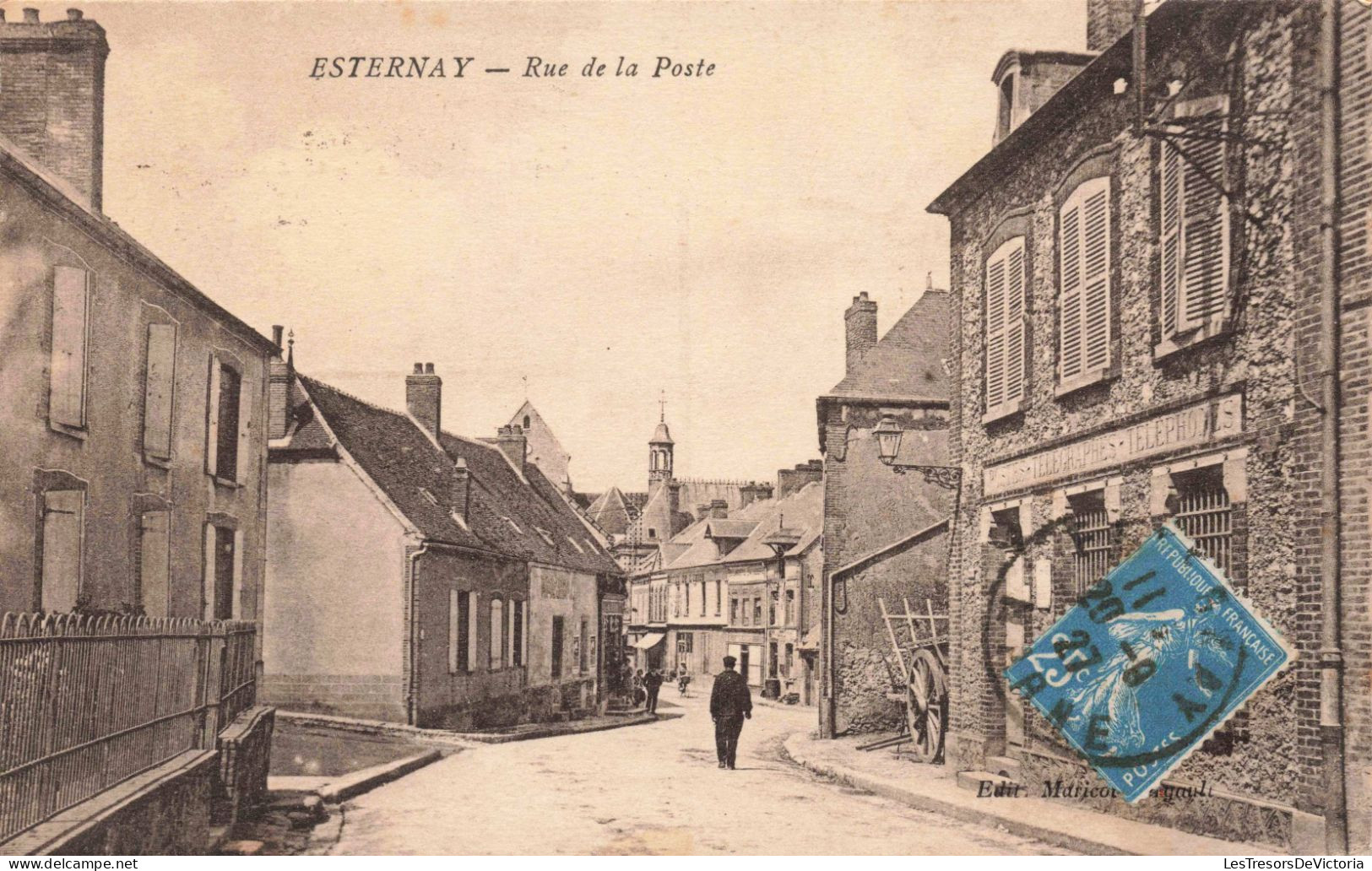 FRANCE - Marne -  Esternay - Rue De La Poste - Carte Postale Ancienne - Esternay