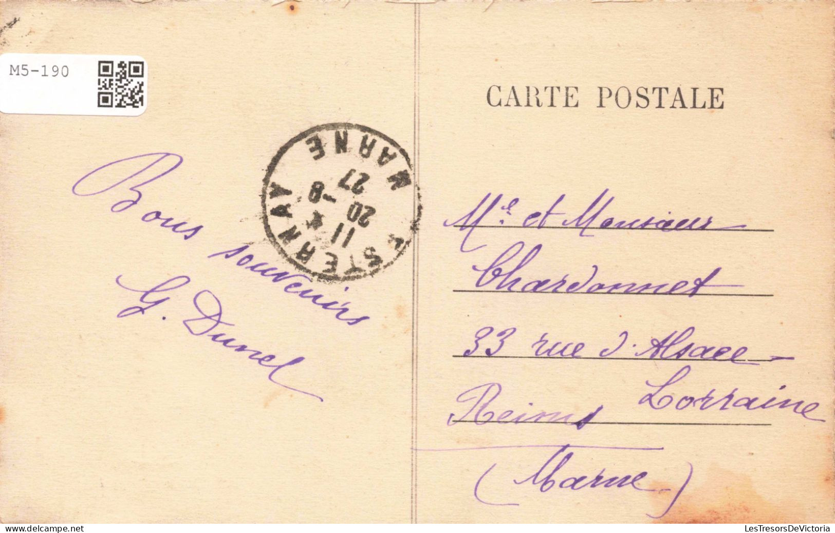 FRANCE - Marne -  Esternay - Rue De La Poste - Carte Postale Ancienne - Esternay