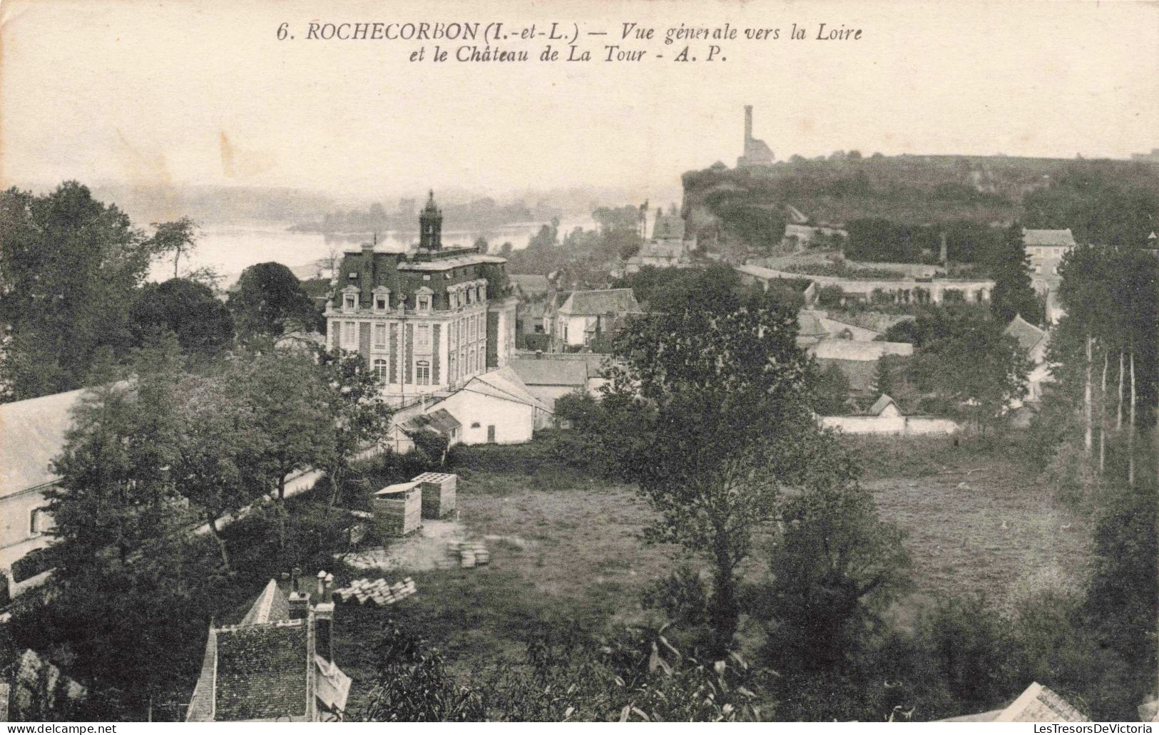 FRANCE - Indre Et Loire - Rochecorbon - Vue Générale Vers La Loire Et Le Château De La Tour - Carte Postale Ancienne - Tours