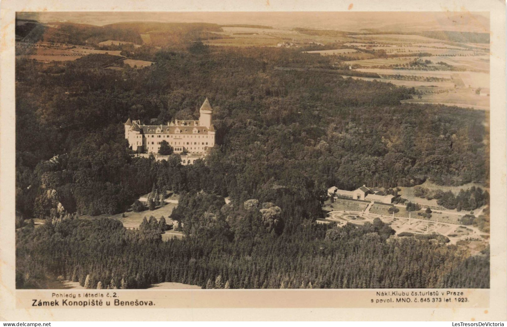 BÂTIMENTS & ARCHITECTURE -  Châteaux Medieval Konopiste - Panorama Du Paysage - Carte Postale Ancienne - Castles