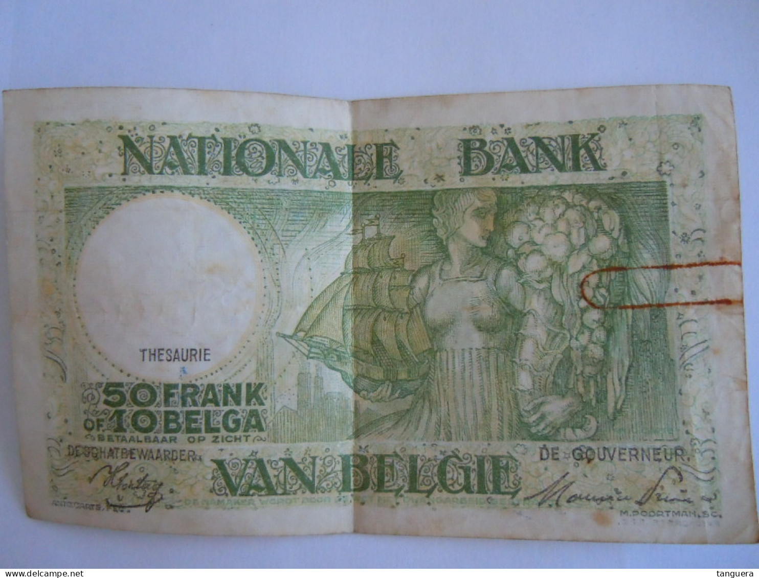 Belgie Vijf Frank Of 10 Belga Belgique 50 Francs Ou 10 Belga 13-11-44 5479A0857 P106 Zie Foto's  Voire Photo - 50 Francs-10 Belgas