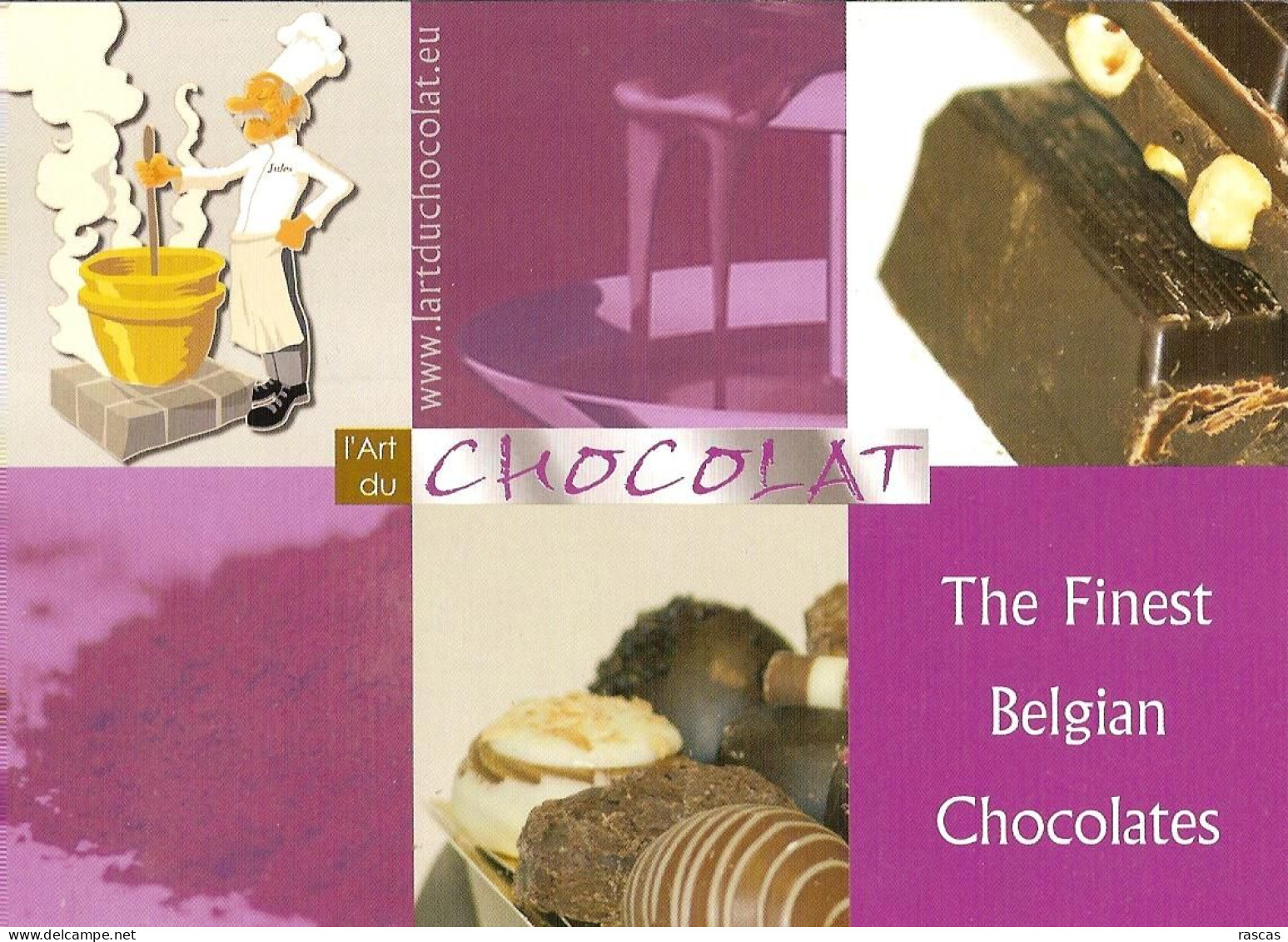 CPM - BELGIQUE - BRUXELLES - L'ART DU CHOCOLAT - RUE DE LA COLLINE 10 - THE FINEST BELGIAN CHOCOLATES - Petits Métiers