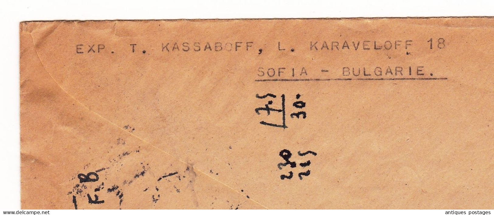 Registered 1949 Sofia Kassaboff Kasabov Bulgaria Bulgarie Jemeppe-sur-Meuse Belgique