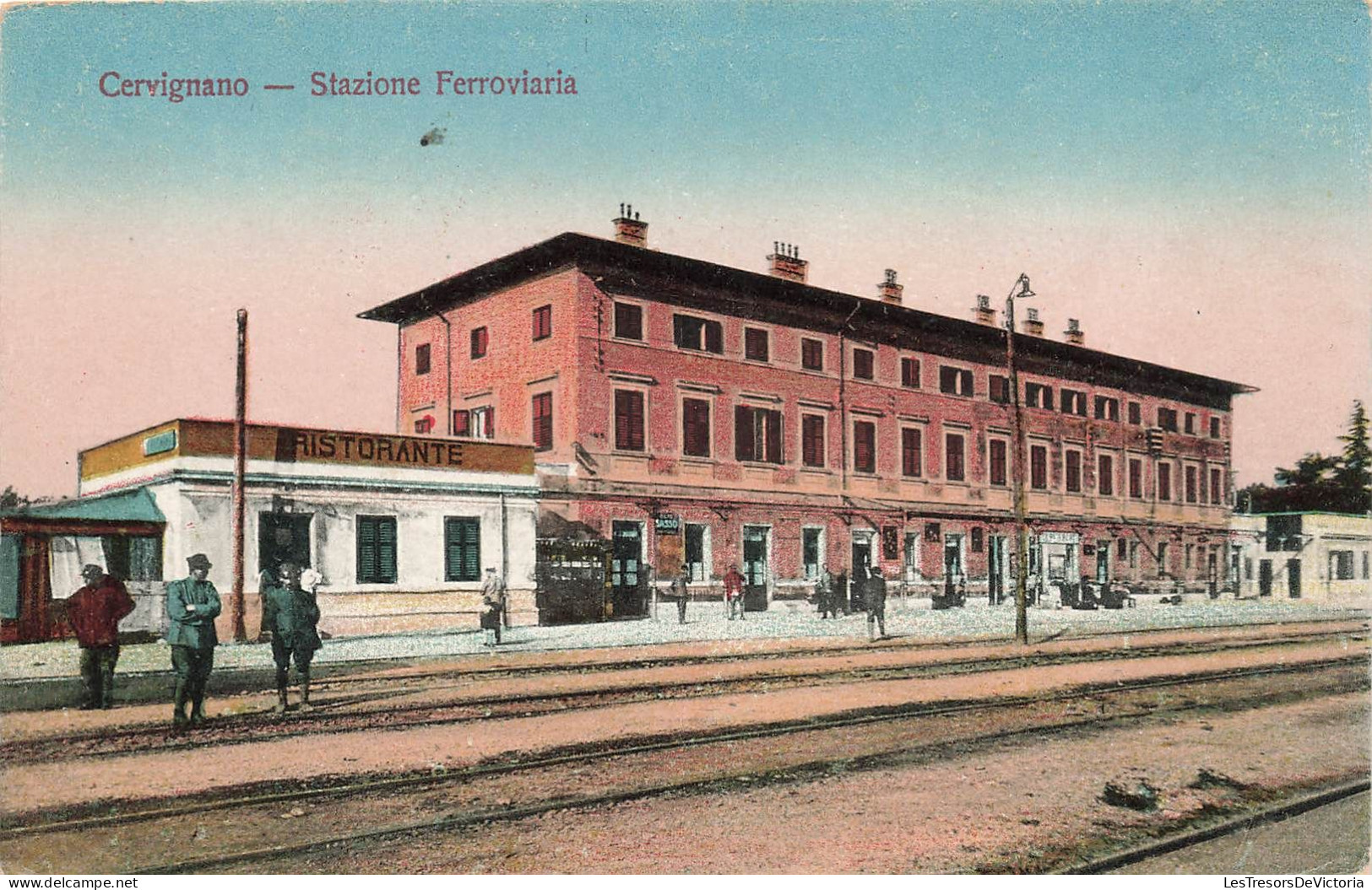 Italie - Venezia - Cervignano - Stazione Ferroviaria - Colorisé - A. Ceregato -  Carte Postale Ancienne - Venezia (Venedig)