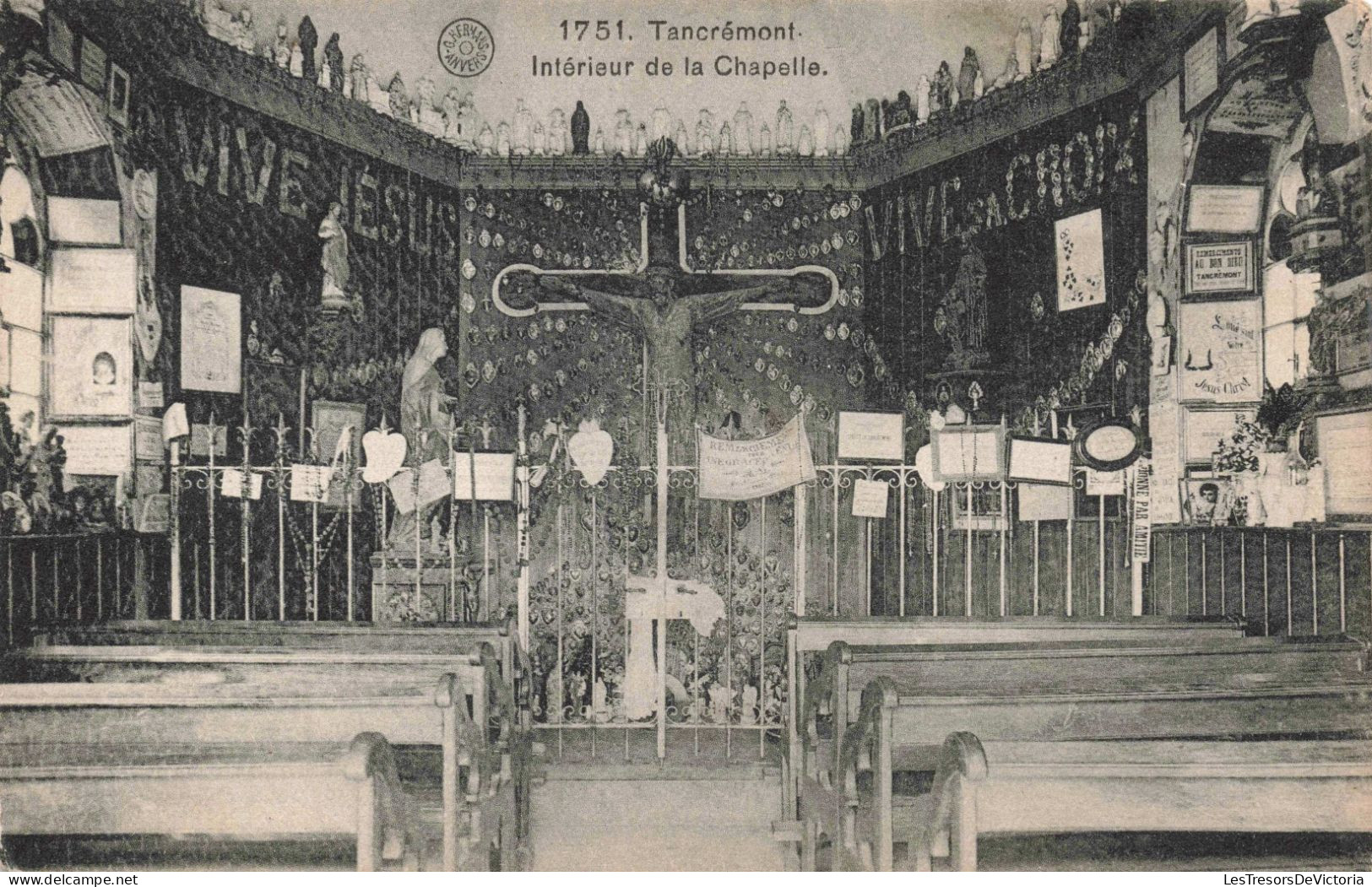 BELGIQUE - Tancrémont - Intérieur De La Chapelle - Carte Postale Ancienne - Verviers