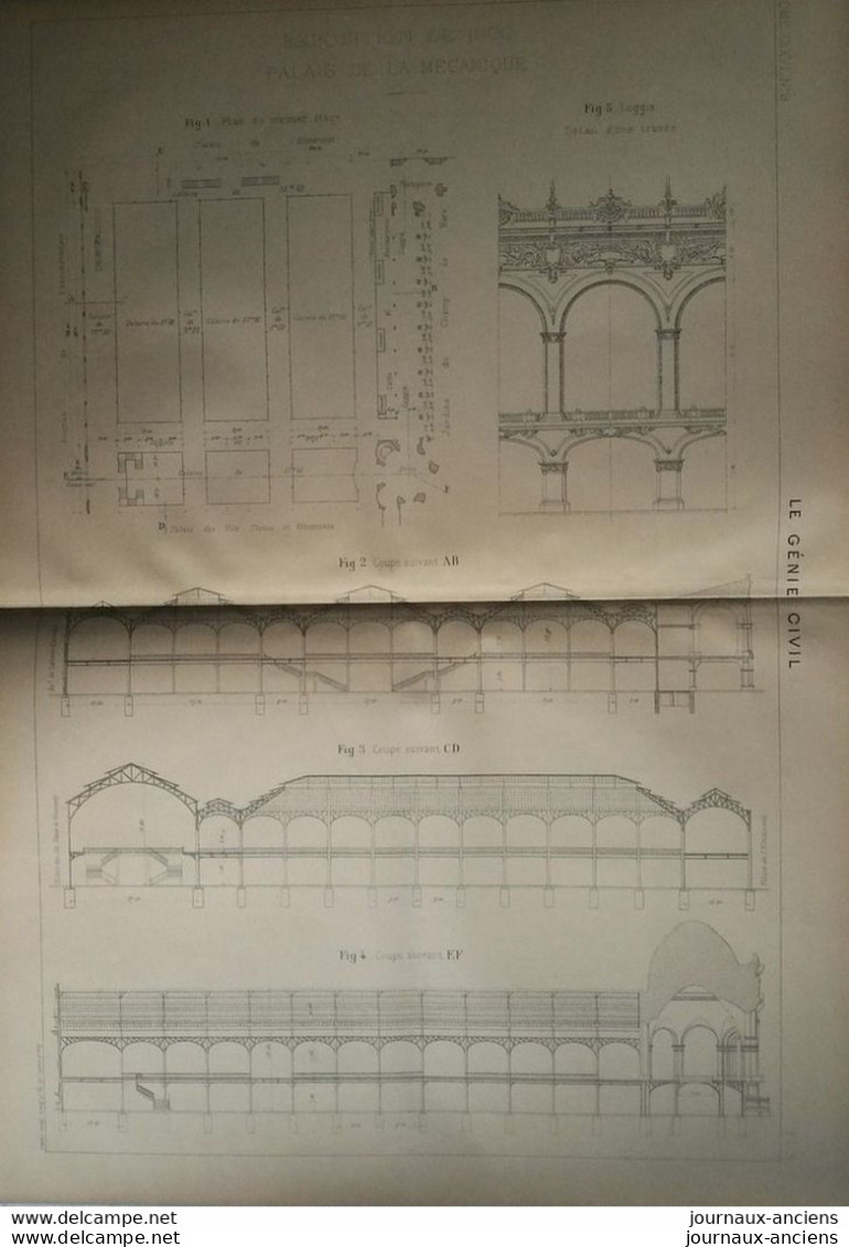 1900 - EXPOSITION DE 1900 - PALAIS DE LA MECANIQUE - LE GENIE CIVIL - Travaux Publics