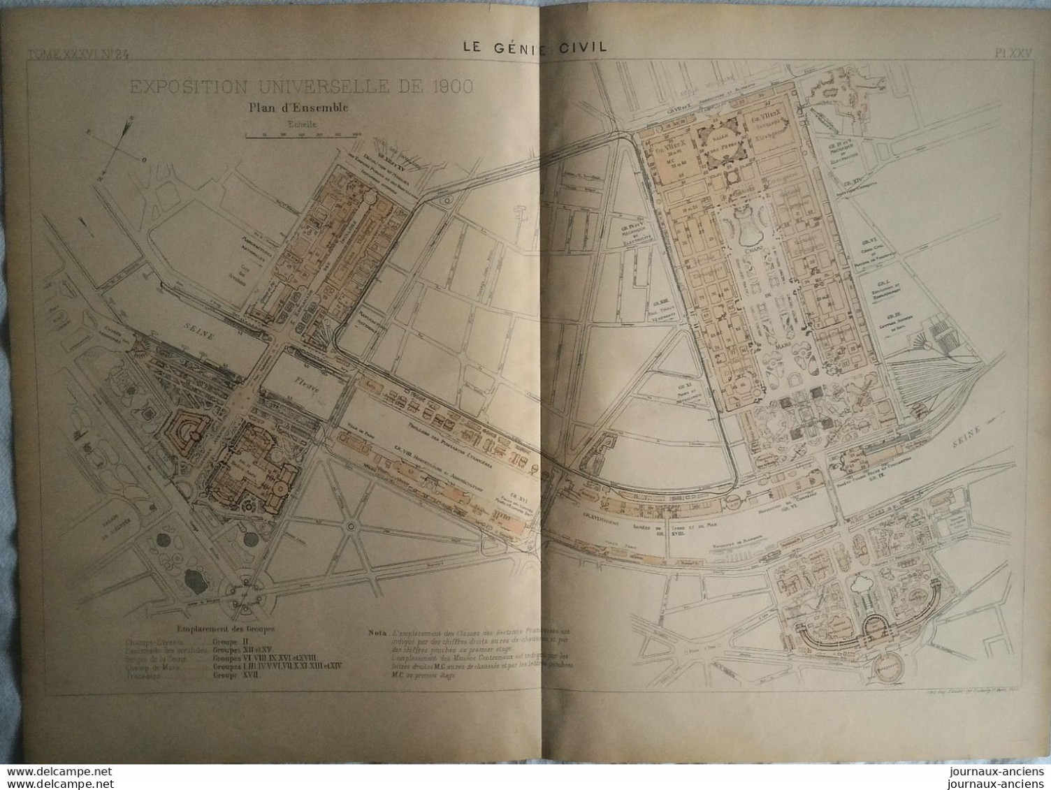 1900 L'EXPOSITION UNIVERSELLE  DE 1900 - PLAN D'ENSEMBLE - LE GENIE CIVIL - Publieke Werken