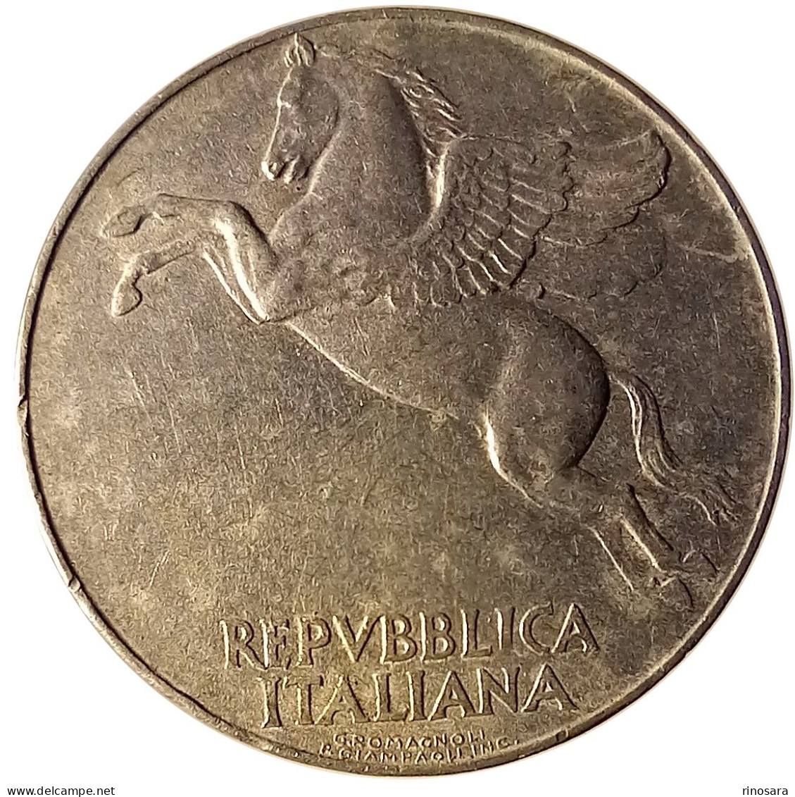 10 Lire Ulivo 1949 Repubblica Italiana Leggenda Capovolta E Spostata - Errores Y Curiosidades