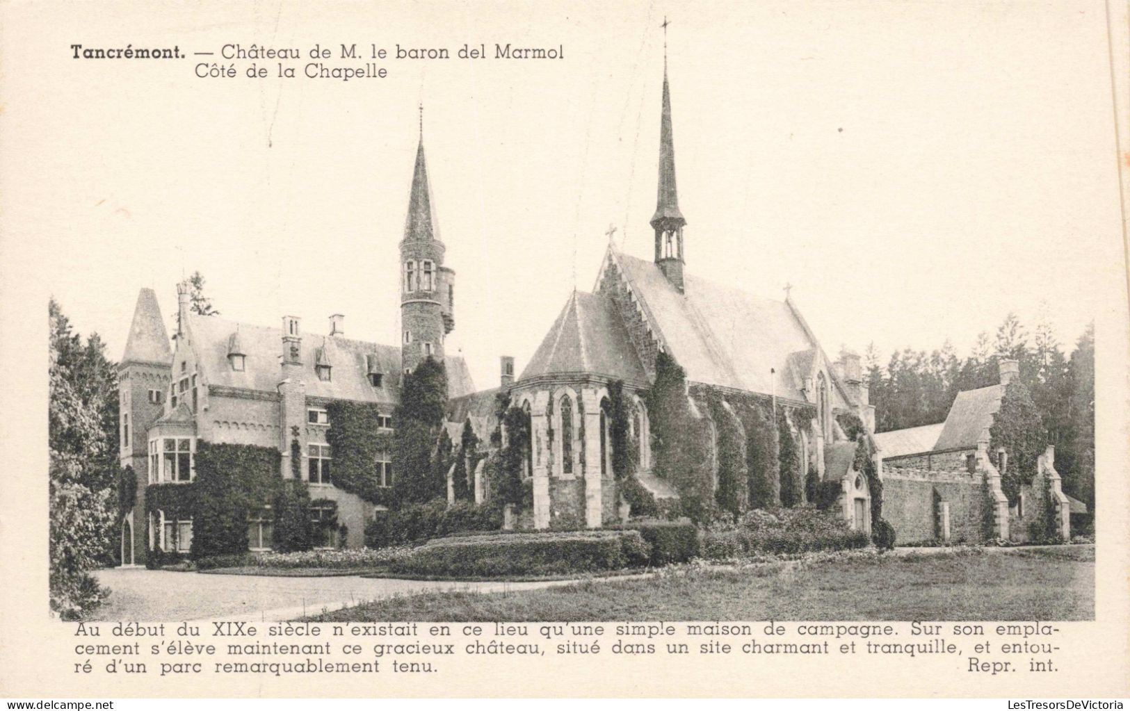 BELGIQUE - Tancrémont - Château De M Le Baron Del Marmol - Côté De La Chapelle - Carte Postale Ancienne - Verviers