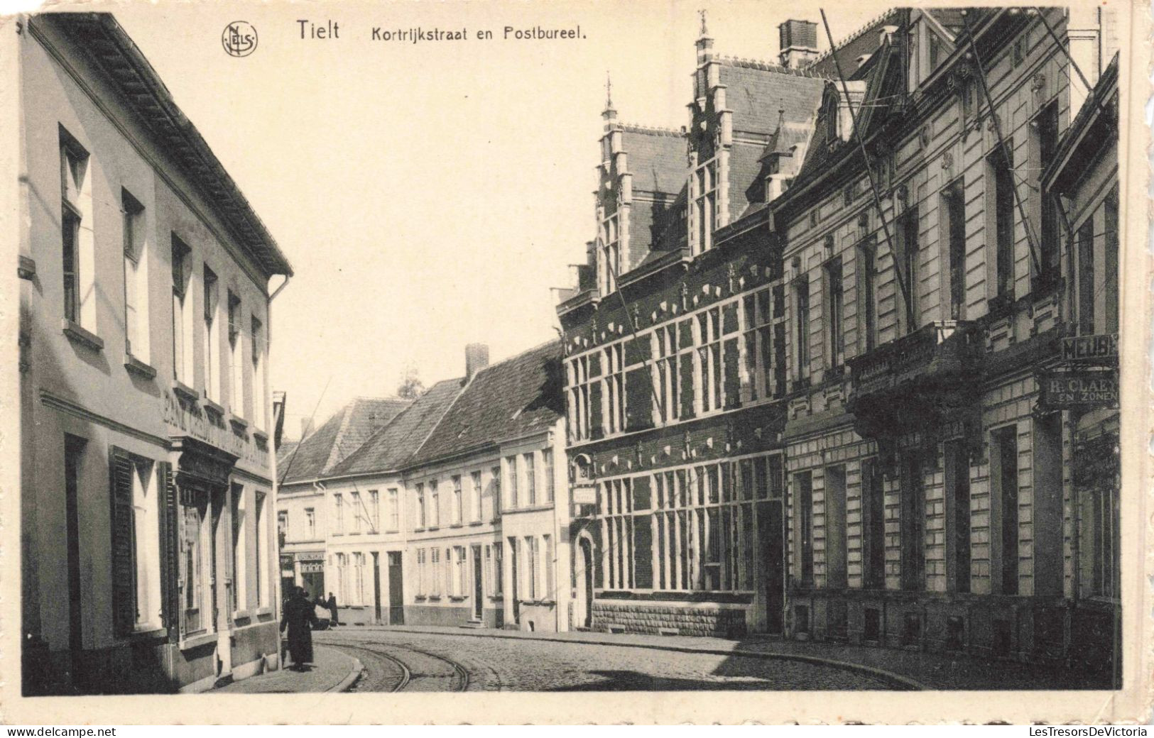 BELGIQUE - Tielt - Kortrijkstraat En Postbureel  - Carte Postale Ancienne - Tielt