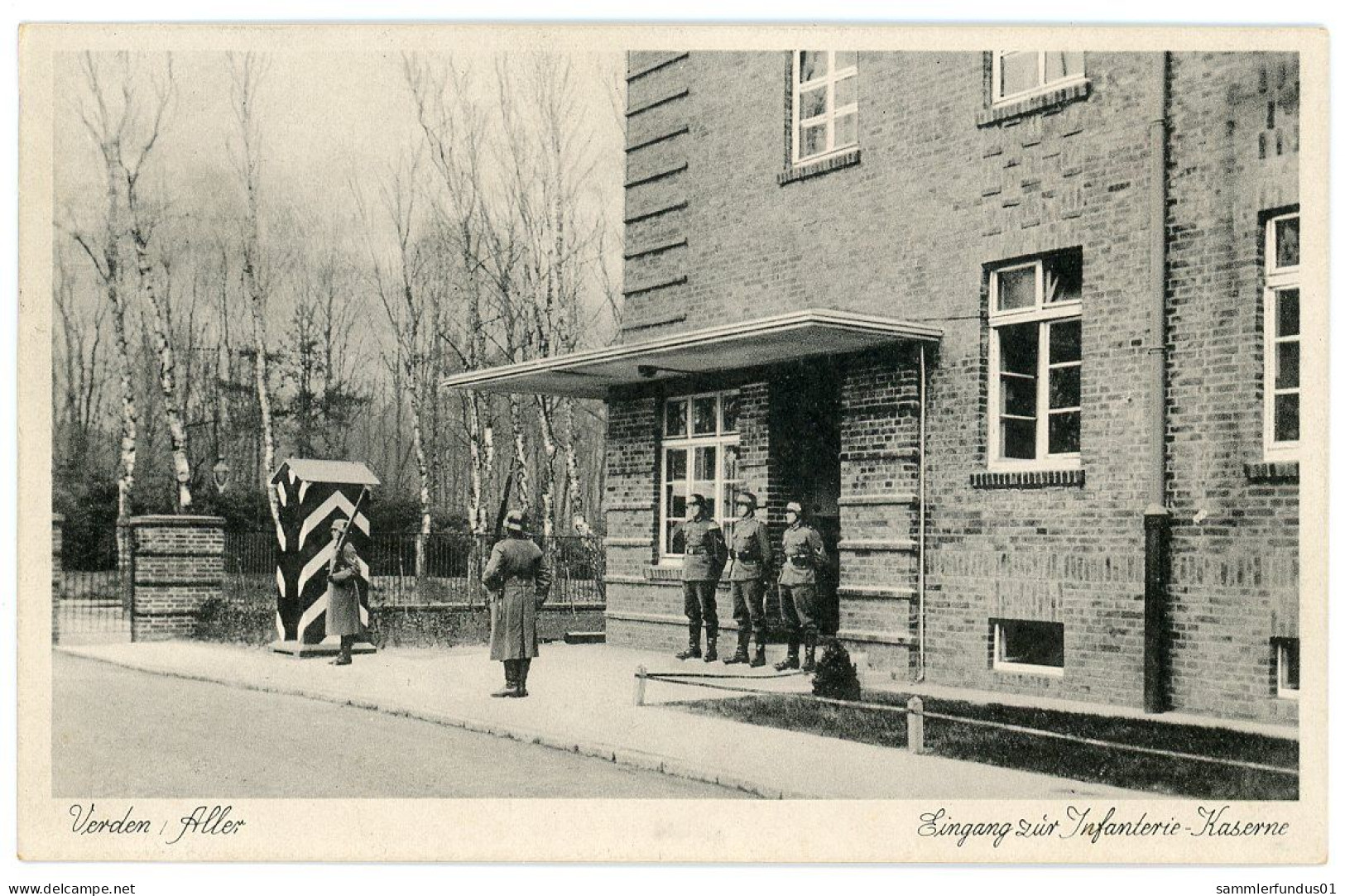 AK/CP Verden Aller   Infanterie Kaserne   Gel./circ. 1941  Erh./Cond. 2  Nr. 01739 - Verden