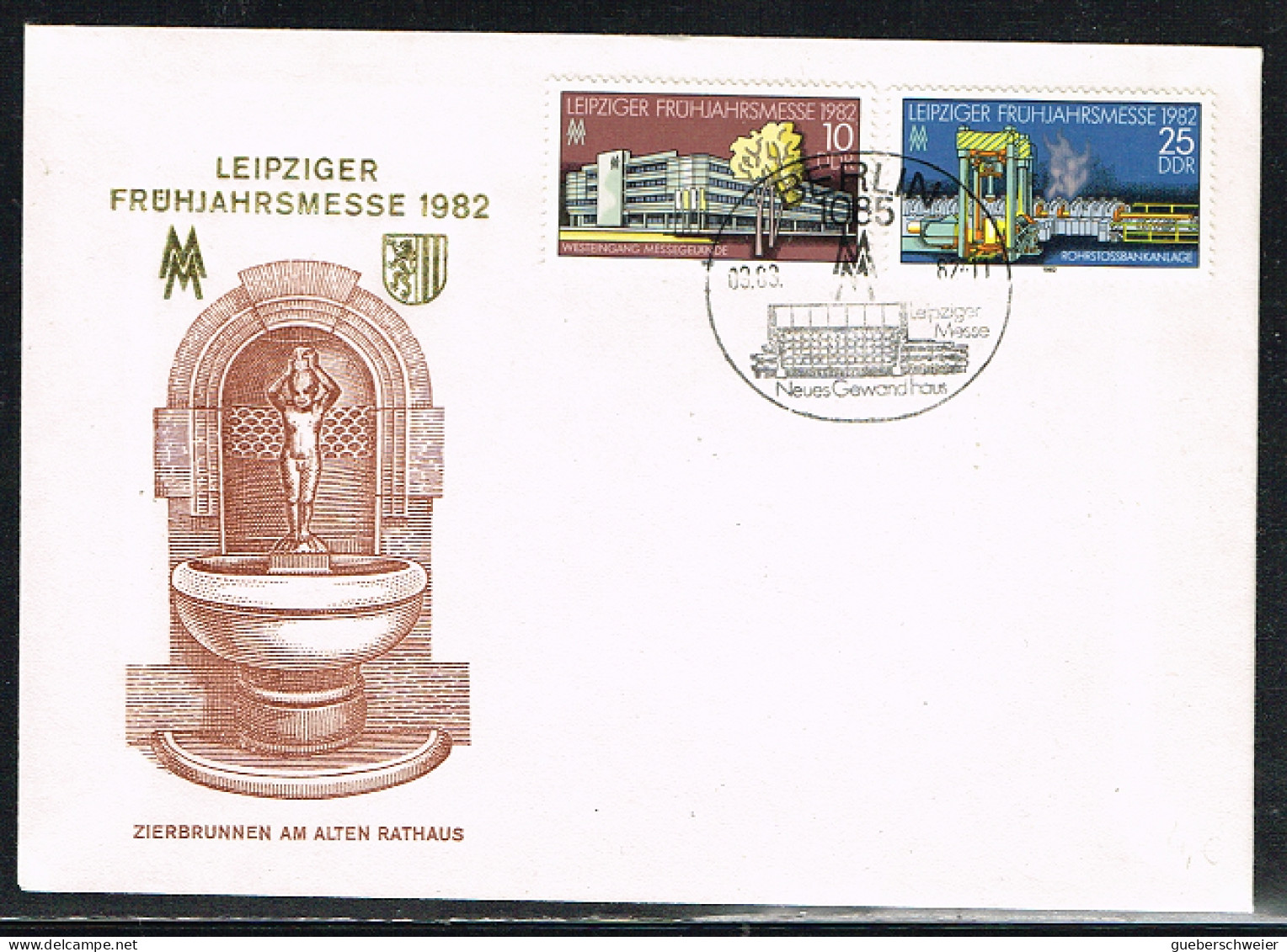 EXP L1 - ALLEMAGNE DEMOCRATIQUE N° 2334/35 Sur FDC Foire De Printemps De Leipzig 1982 - 1981-1990