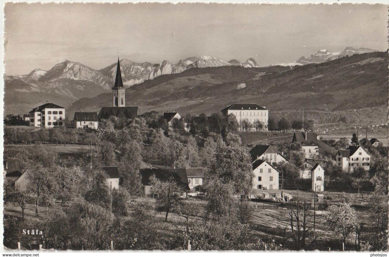 CPSM  Stafa (Suisse)Vue Sur Le Village Et Les   Alpes  Ed Wehrli - Stäfa