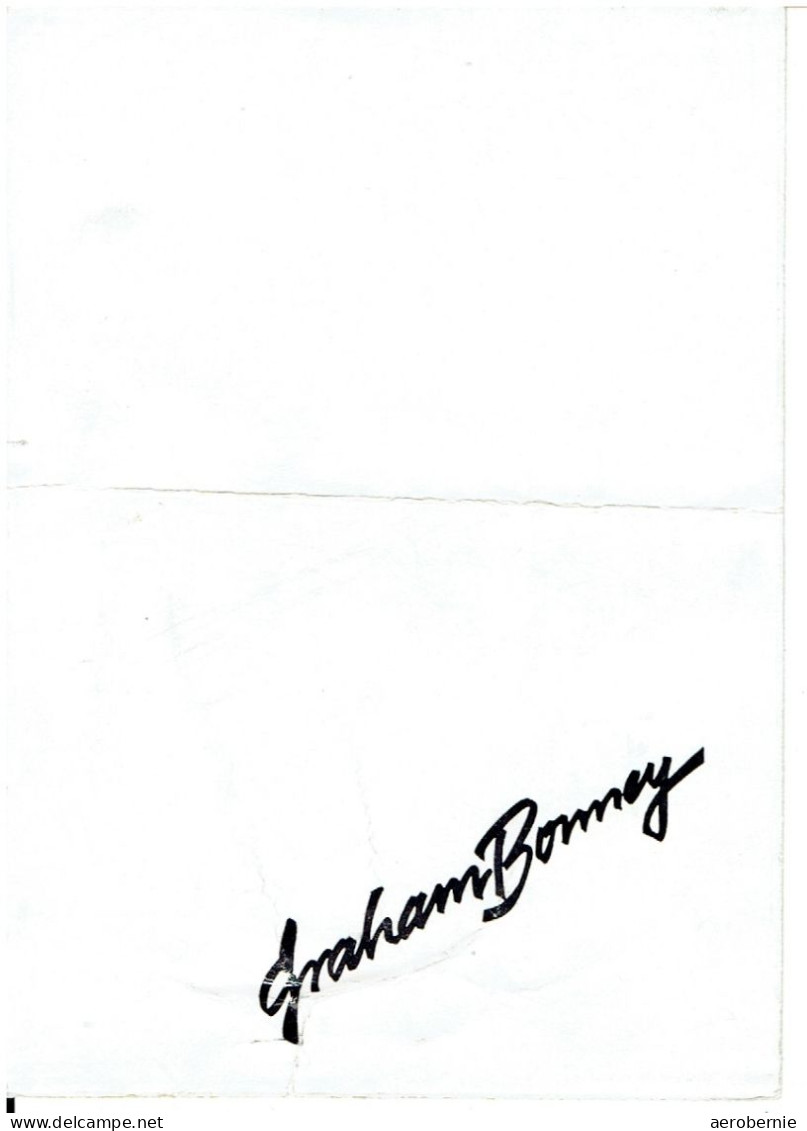 GRAHAM Bonney - Autogrammkarte / Signiert Mit Widmung - Autographes