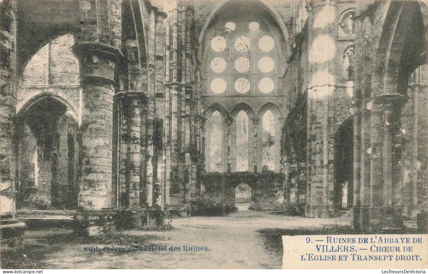 BELGIQUE - Ruines De L'Abbaye De Villers - Choeur De L'Eglise Et Transept Droit - Carte Postale Ancienne - Villers-la-Ville