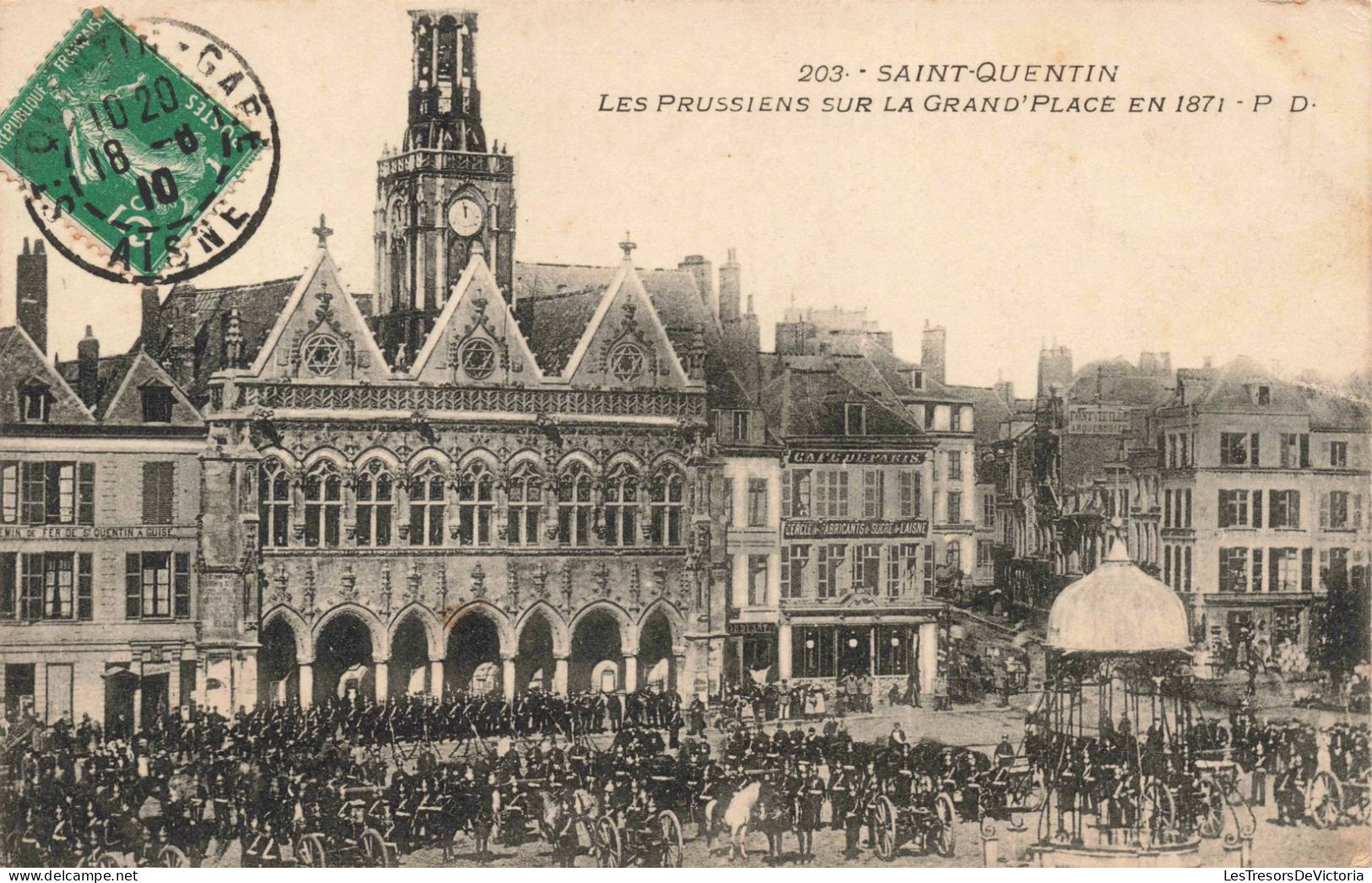 FRANCE - Aisne - Saint Quentin - Les Prussiens Sur La Grande Place En 1978 - Animé - Carte Postale Ancienne - Saint Quentin