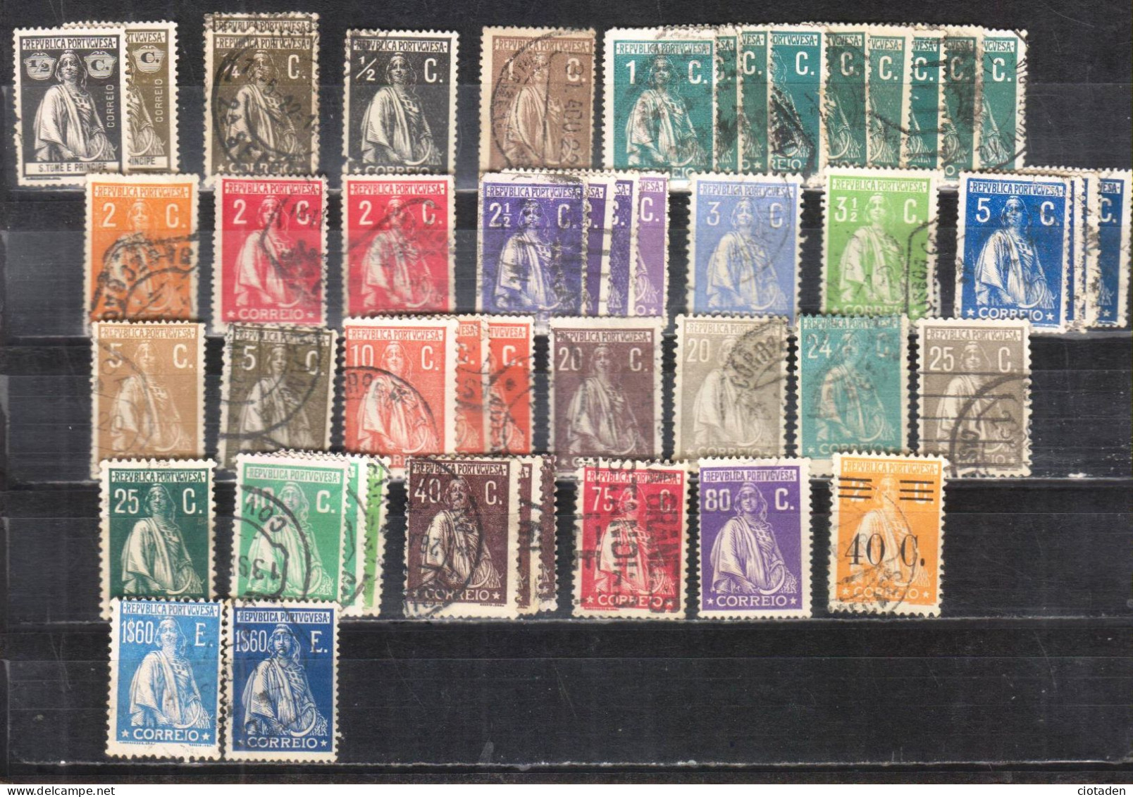 Portugal 1912 Cérès Lot De 49 Timbres - Altri & Non Classificati