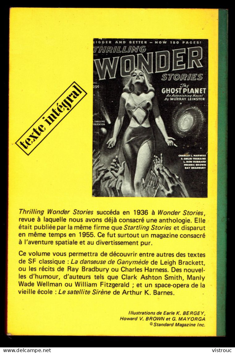 "Les Meilleurs Récits De THRILLING WONDER STORIES", Pésenté Par J. SADOUL - Ed. J'AI LU N° 822 - 1978. - J'ai Lu