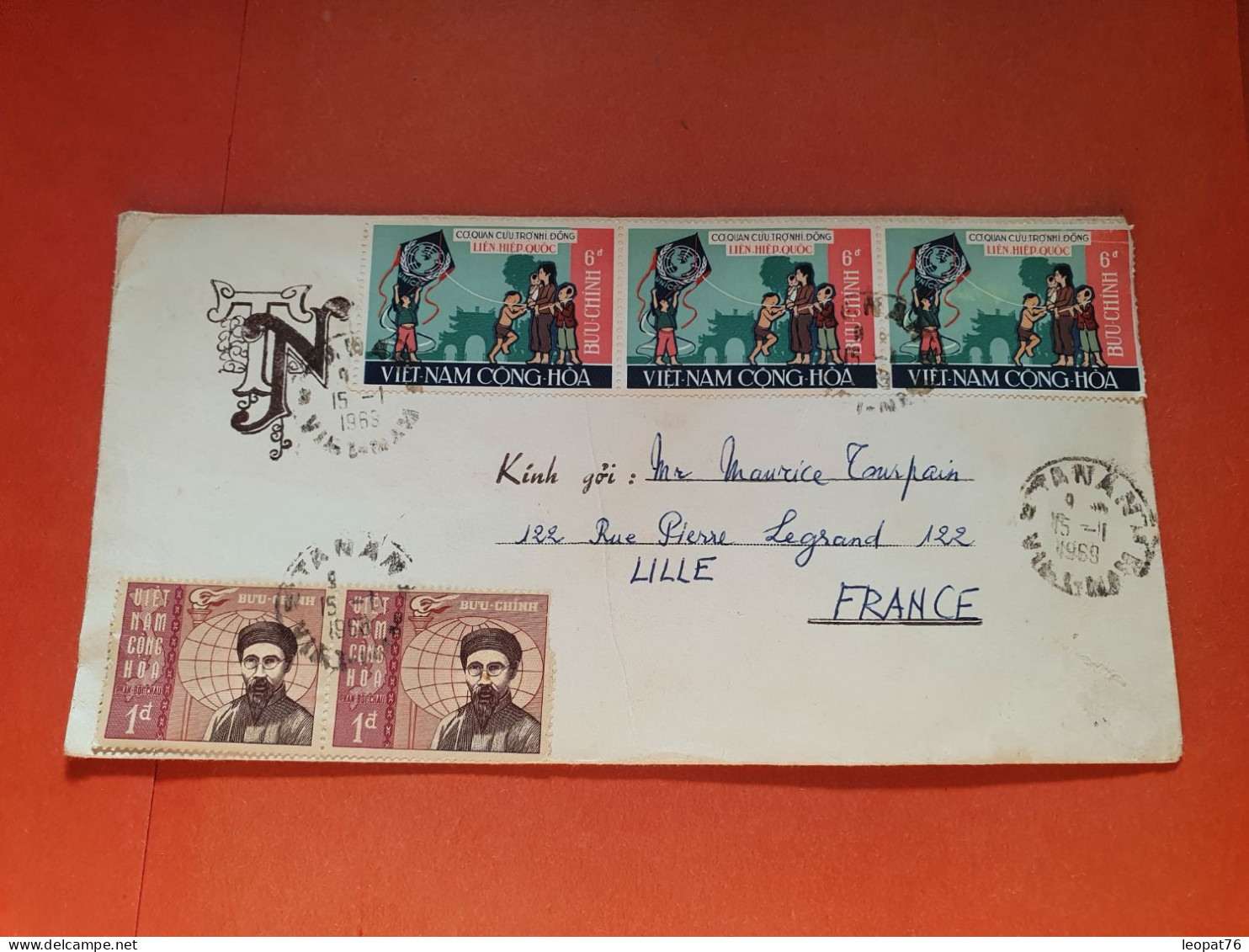 Vietnam - Enveloppe Pour La France En 1969 - Réf 2256 - Vietnam