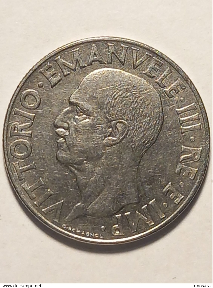 Errore Di Conio 1 Lira 1942  Regno D Italia Vittorio Emanuele Lll - Varietà E Curiosità